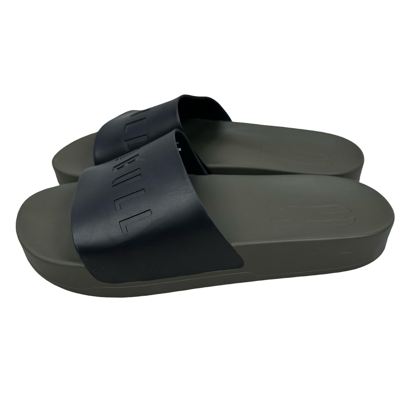Other Nobull Slides Sandals Mens 12 Women 13.5 Green Black Slip On Size US 12 / EU 45 - 3 Thumbnail