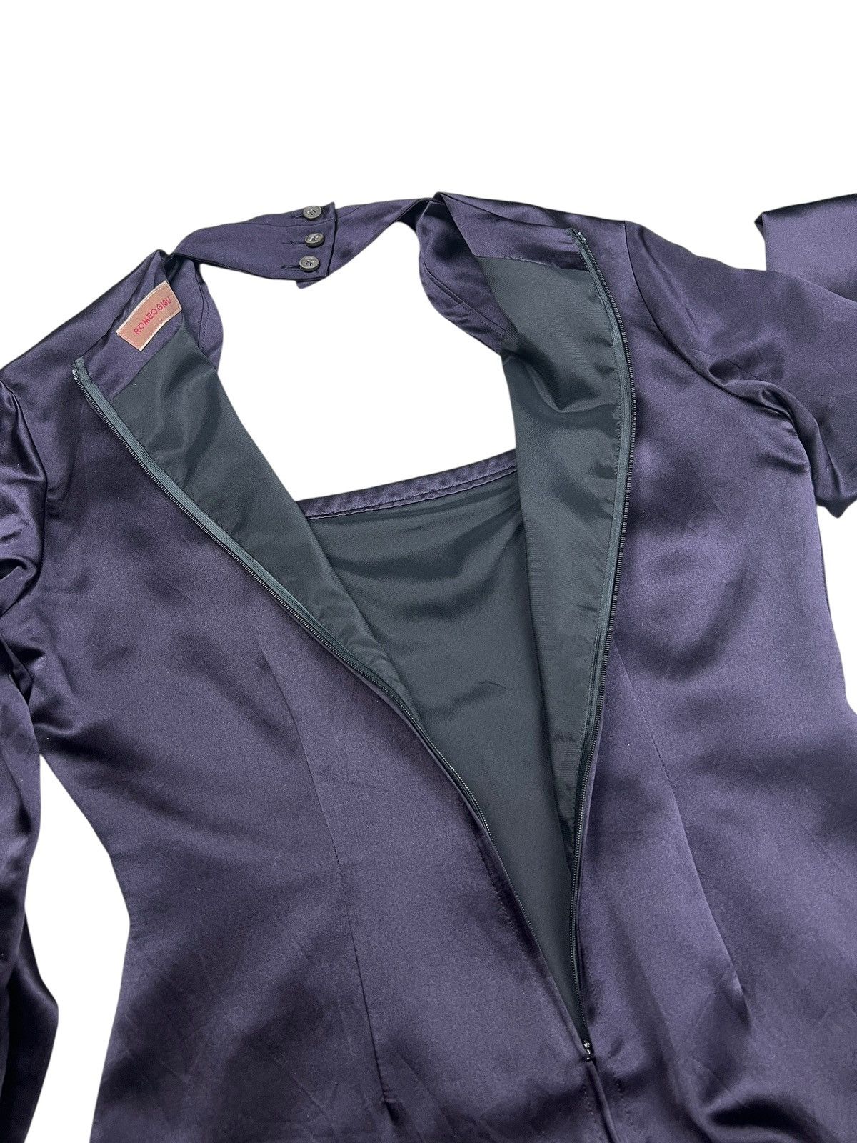 Romeo Gigli Archive 1990 Romeo Gigli Dark Purple Silk Maxi Dress Size S / US 4 / IT 40 - 12 Thumbnail