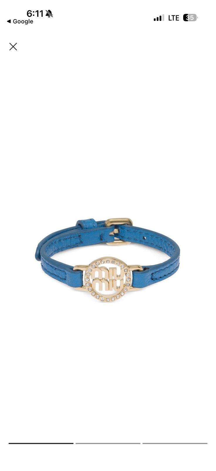 Miu Miu Miu Miu Madras Blue Bracelet Size ONE SIZE - 1 Thumbnail