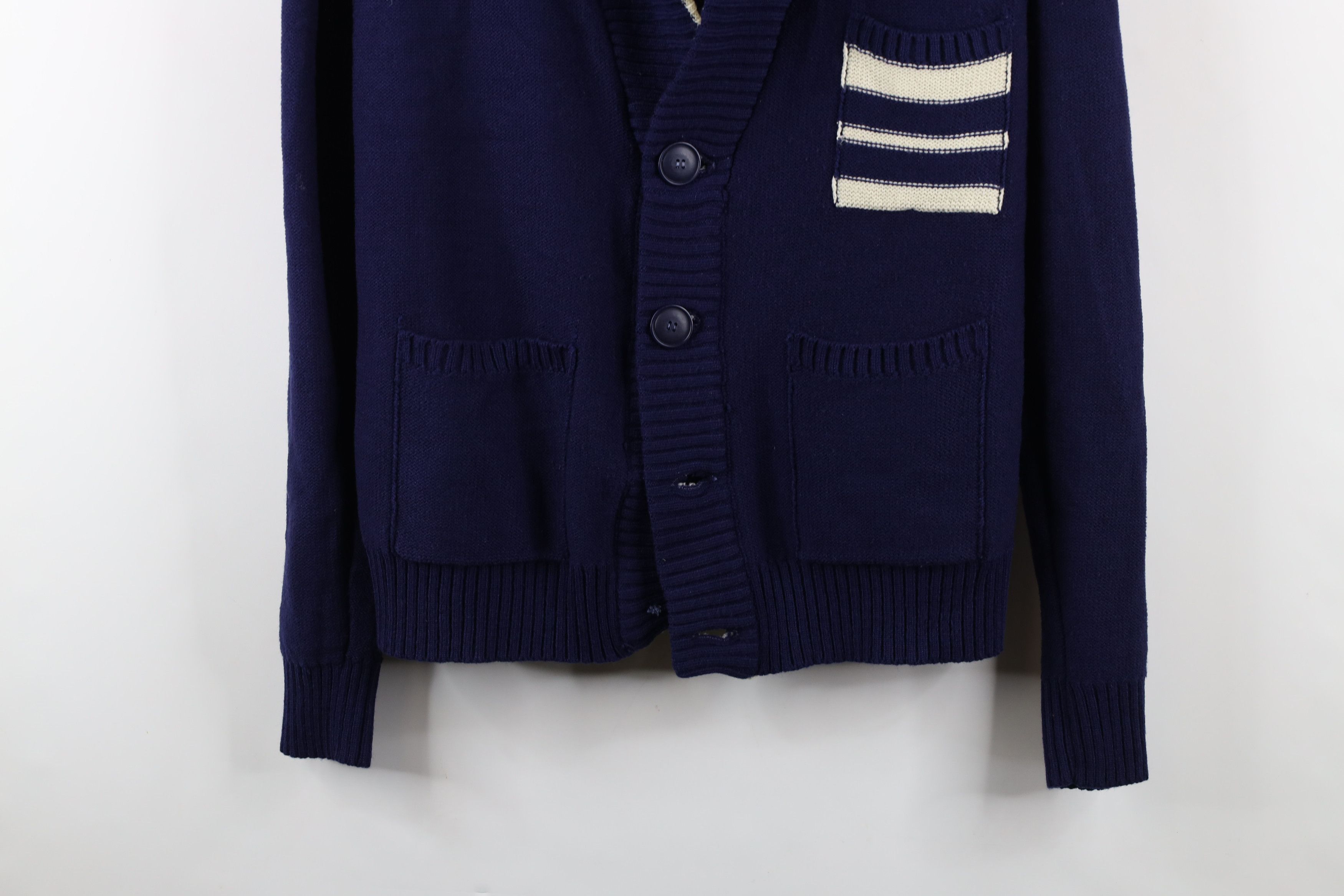 Vintage Vintage 70s Streetwear Striped Shawl Knit Cardigan Sweater Size US XL / EU 56 / 4 - 3 Thumbnail