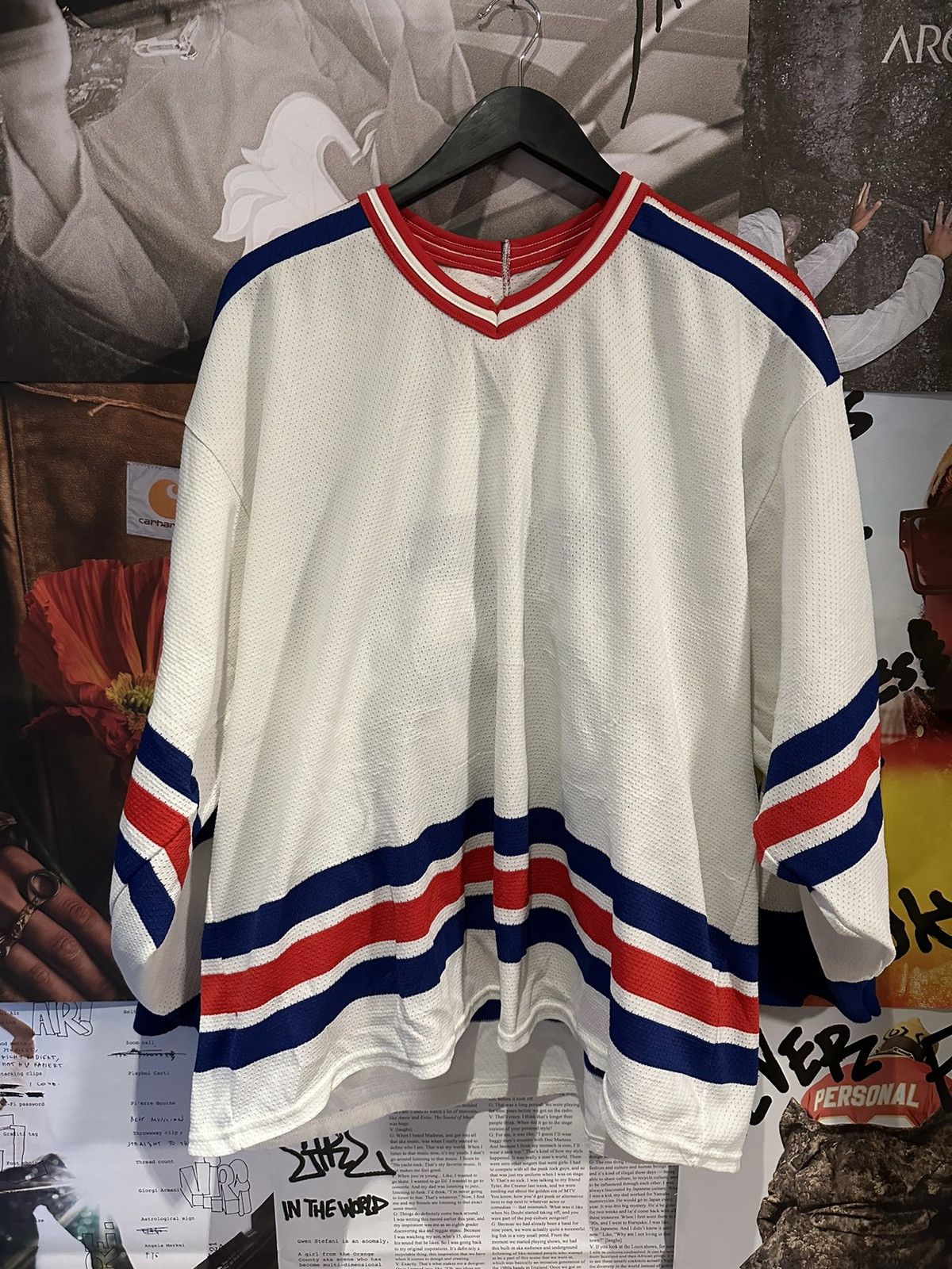 Vintage New newest York Rangers CCM Hockey Jersey Size Medium Men's Blank Embroidered