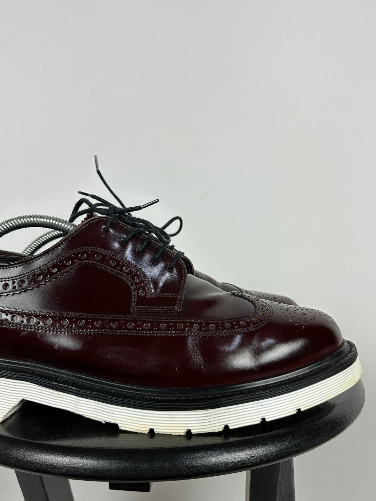 Loake Loake Navy Burgundy Patent Leather Brogue Boots Shoes Size US 10.5 / EU 43-44 - 16 Thumbnail
