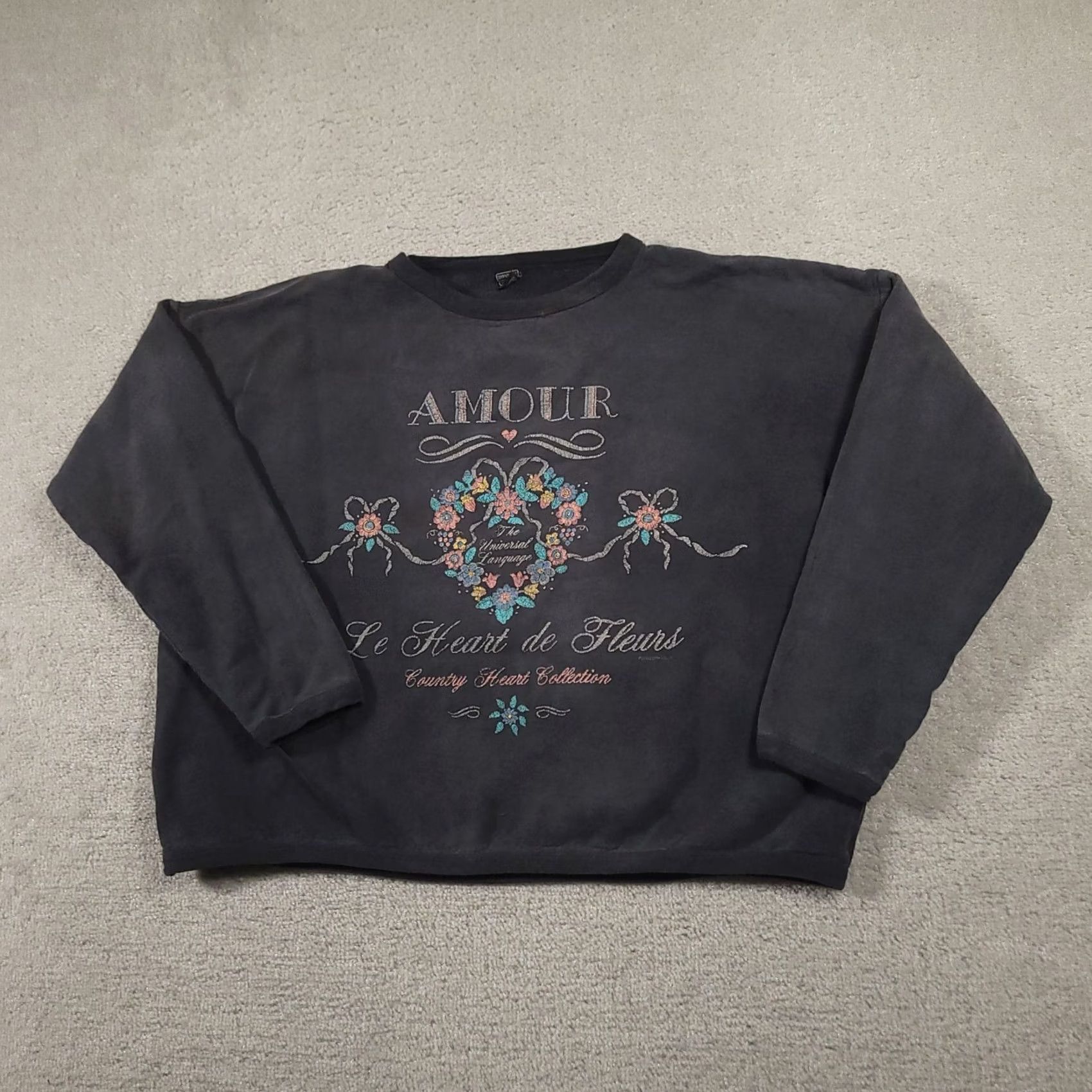 Vintage VINTAGE Tompkins Ave Sweatshirt Adult One Size USA Amour 90s Graphic Print Stripe Blue Cotton Crew Neck Pullover Mens Womens Size US M / EU 48-50 / 2 - 2 Thumbnail