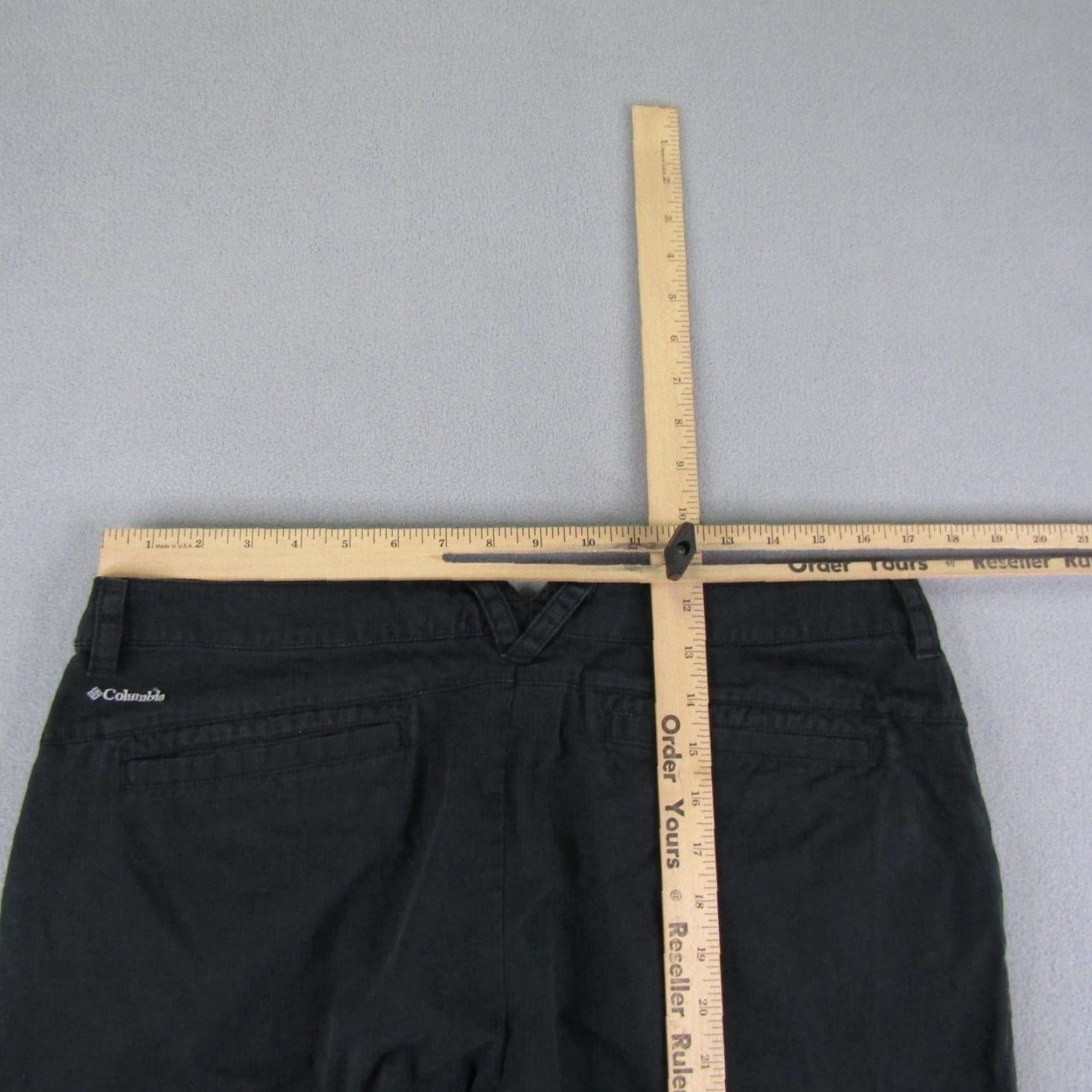Vintage Columbia Shorts Womens 14 Black Solid Cotton Chino Outdoors Bermuda Trail Hiking Size 36" / US 14 / IT 50 - 5 Thumbnail