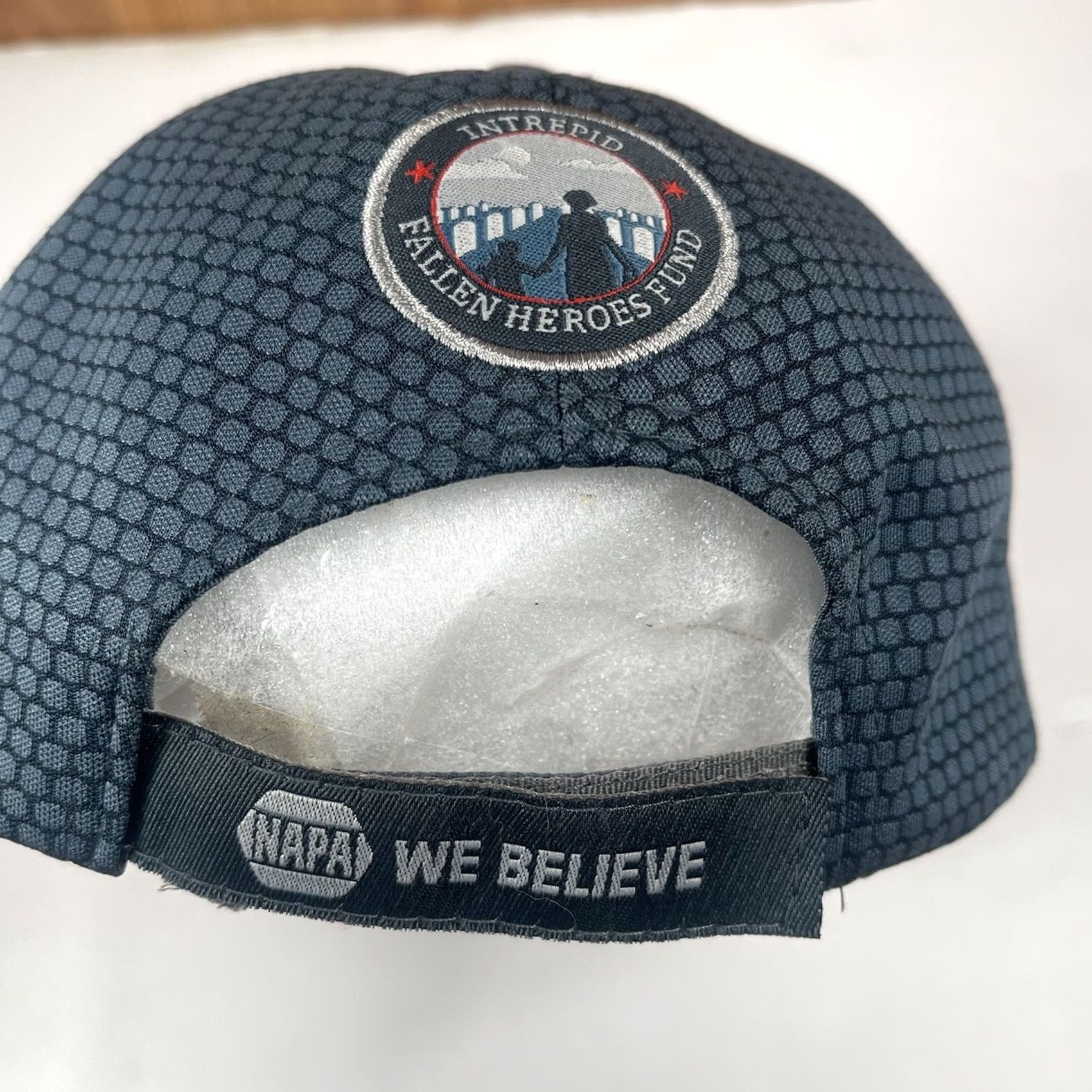 Vintage NAPA We Believe In Heroes Fallen Heroes Foundation Adult Adjustable Hat Cap Grey Unisex Boys Girls Mens Womens StrapBack Cap Size ONE SIZE - 7 Thumbnail