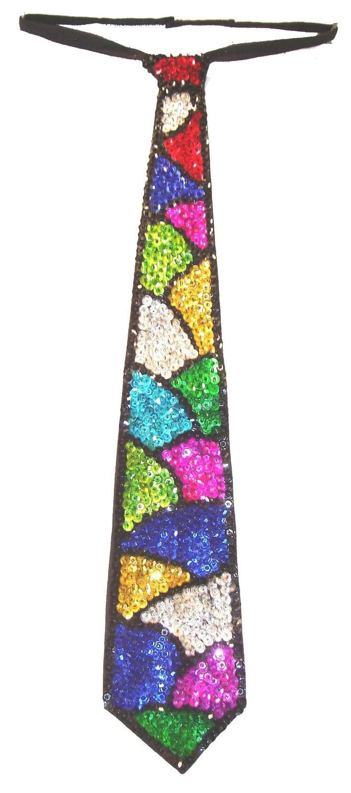 Stella McCartney Sequin Neck Tie MOSAIC SHELL Adult Unisex Size ONE SIZE - 1 Preview