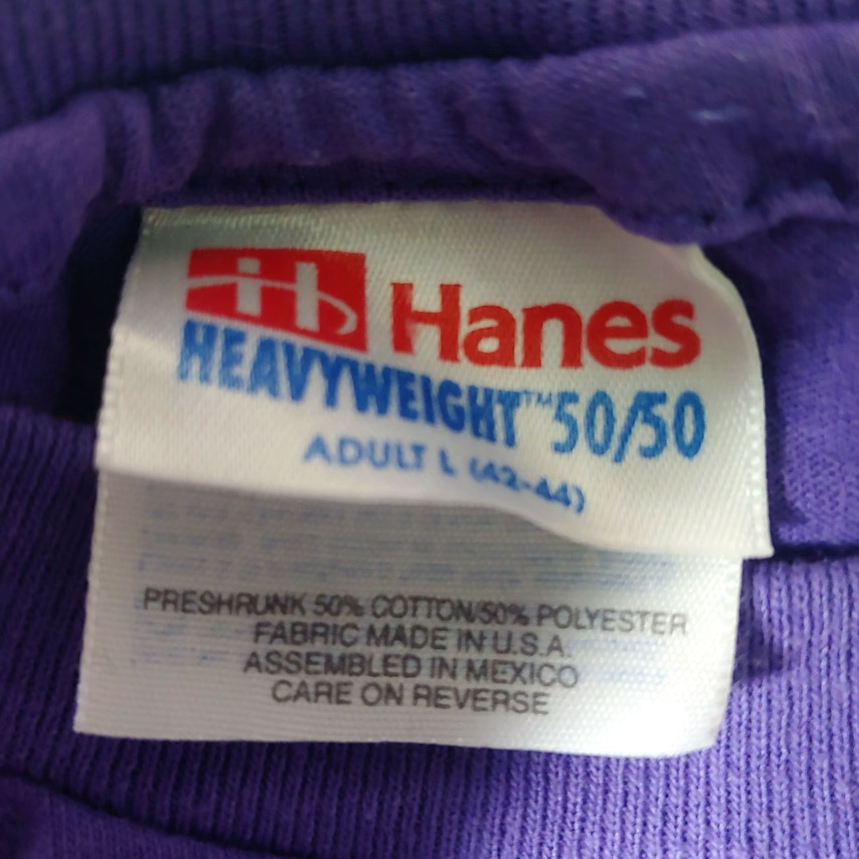 Vintage VINTAGE Hanes Heavyweight Adventure Sports Shirt Men Large Purple Short Sleeve Crew Neck Ski Bike Frostburg MD 90s Size US L / EU 52-54 / 3 - 5 Thumbnail