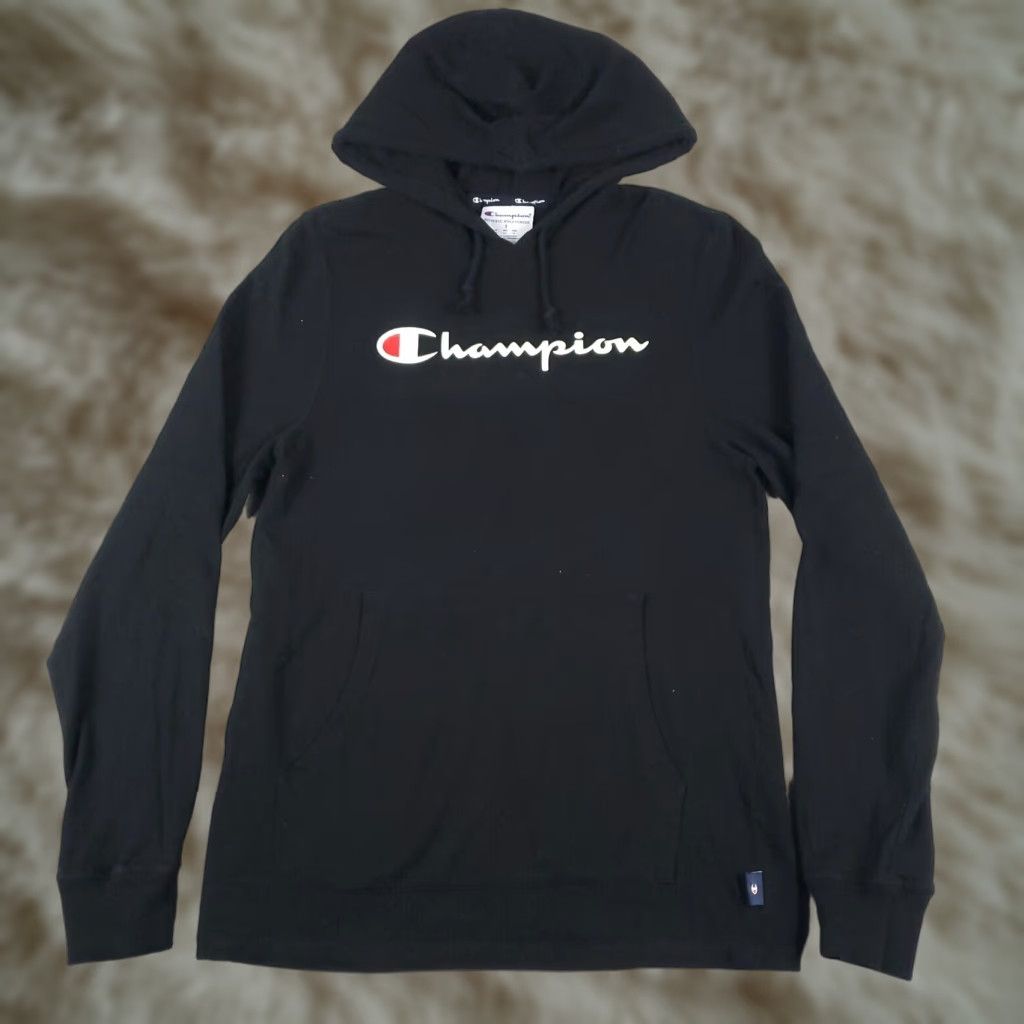 Champion VINTAGE Champion Hoodie Pullover Mens Small Black Casual Sweatshirt All Seasons Size US S / EU 44-46 / 1 - 1 Thumbnail