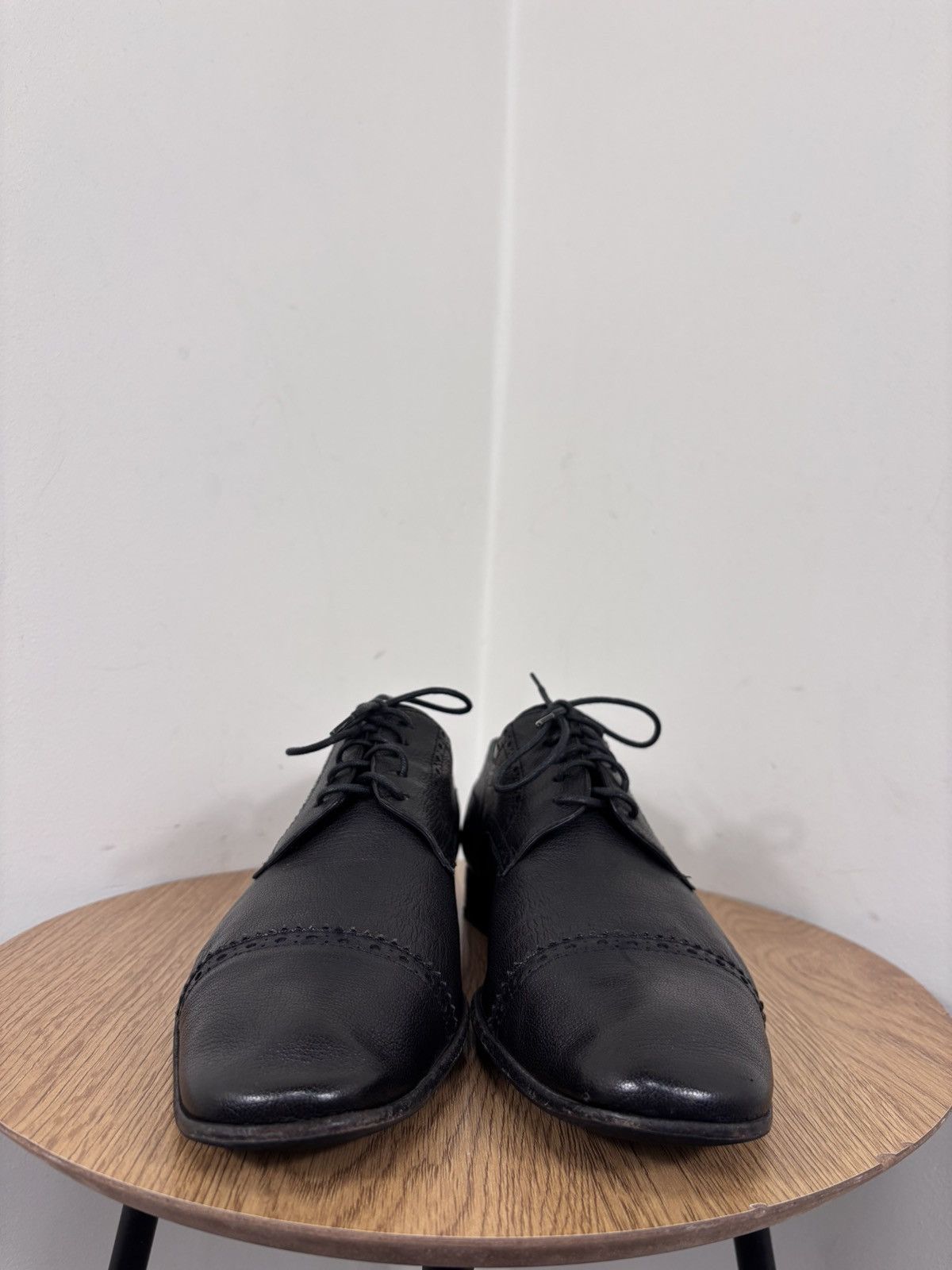 Bally Bally Daniell Men’s Black Grained Leather Brogue Derby Shoes Size US 9 / EU 42 - 7 Thumbnail