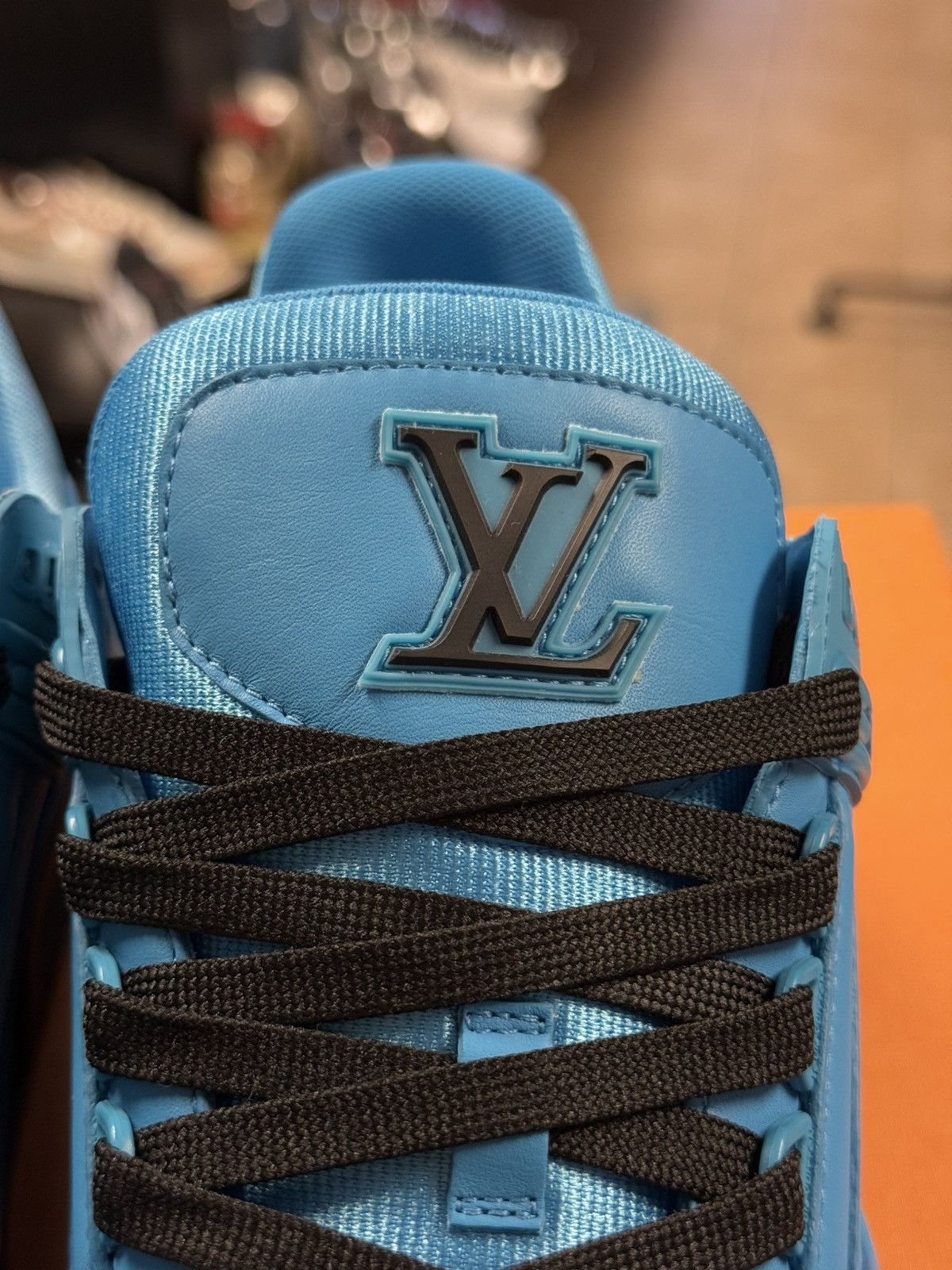 Louis Vuitton Louis Vuitton Blue Trainer Low Top Size 9LV/10US (NEW) Size US 10 / EU 43 - 8 Thumbnail