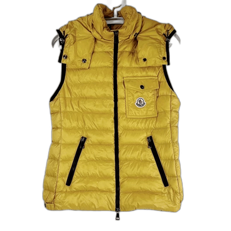 Moncler MONCLER yellow down vest Size US L / EU 52-54 / 3 - 1 Thumbnail