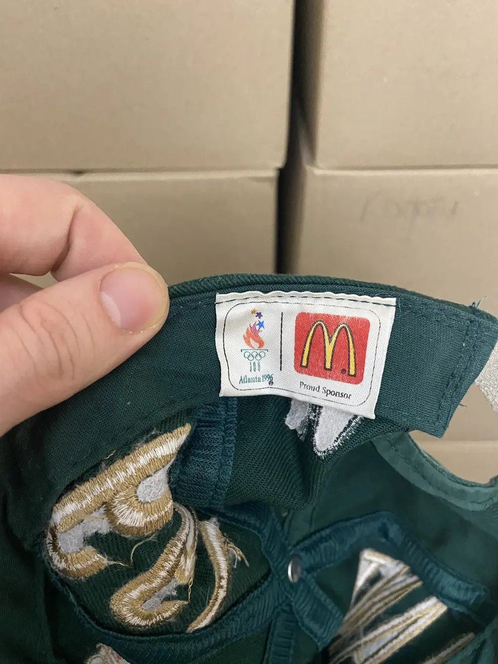 USA Olympics 🦅VINTAGE 1996 ATLANTA OLYMPIC Y2K CAP DAD HAT USA AMERICA Size ONE SIZE - 13 Thumbnail