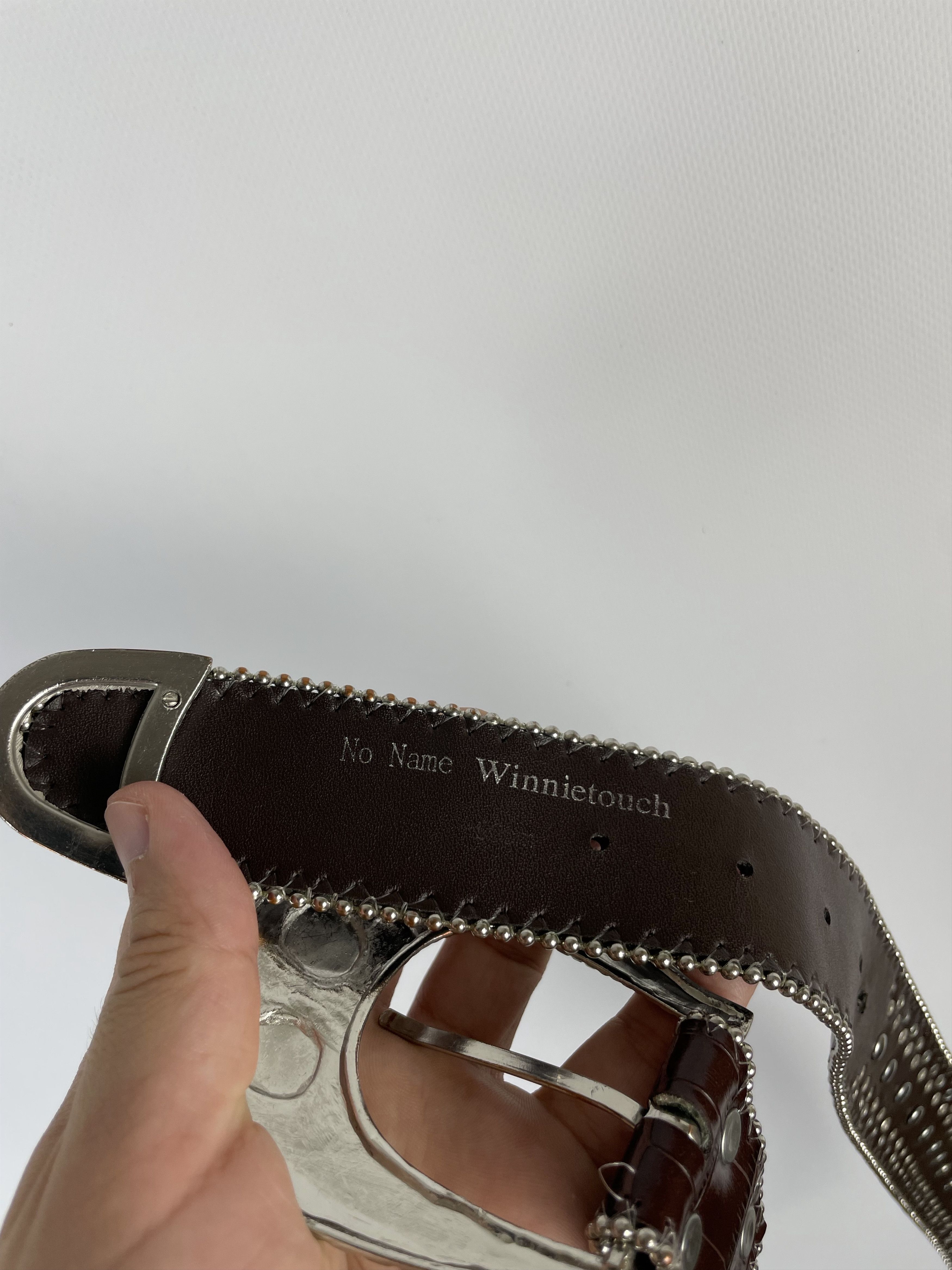 Other Vintage Leather belt Avant Garde Style Y2k Size ONE SIZE - 7 Thumbnail