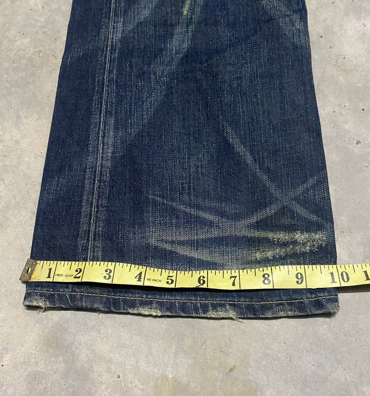 If Six Was Nine 💥FLARE💥 VINTAGE EDWIN BLUE TRIP DISTRESSED DENIM Size US 34 / EU 50 - 8 Thumbnail