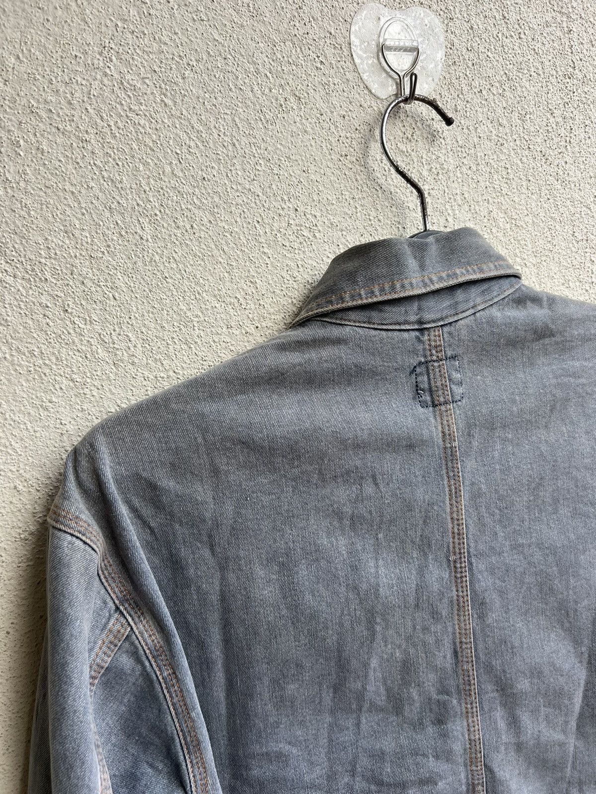 Vintage Vintage 90s Wrangler Blue Bell Muddy Denim Chore Jacket Size US M / EU 48-50 / 2 - 19 Thumbnail