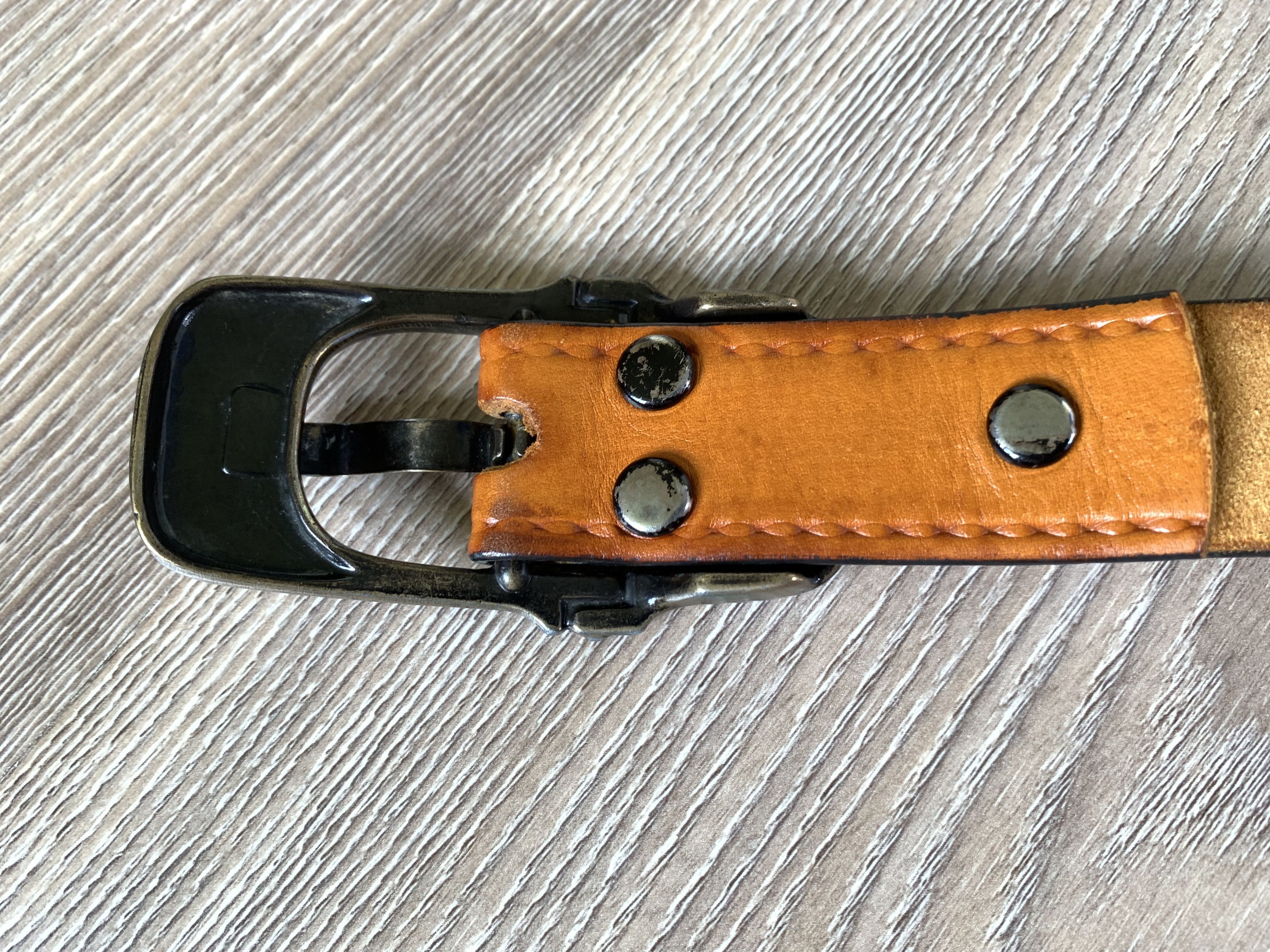 Vintage × Wrangler Wrangler Vintage Brown Leather Belt Size ONE SIZE - 3 Thumbnail