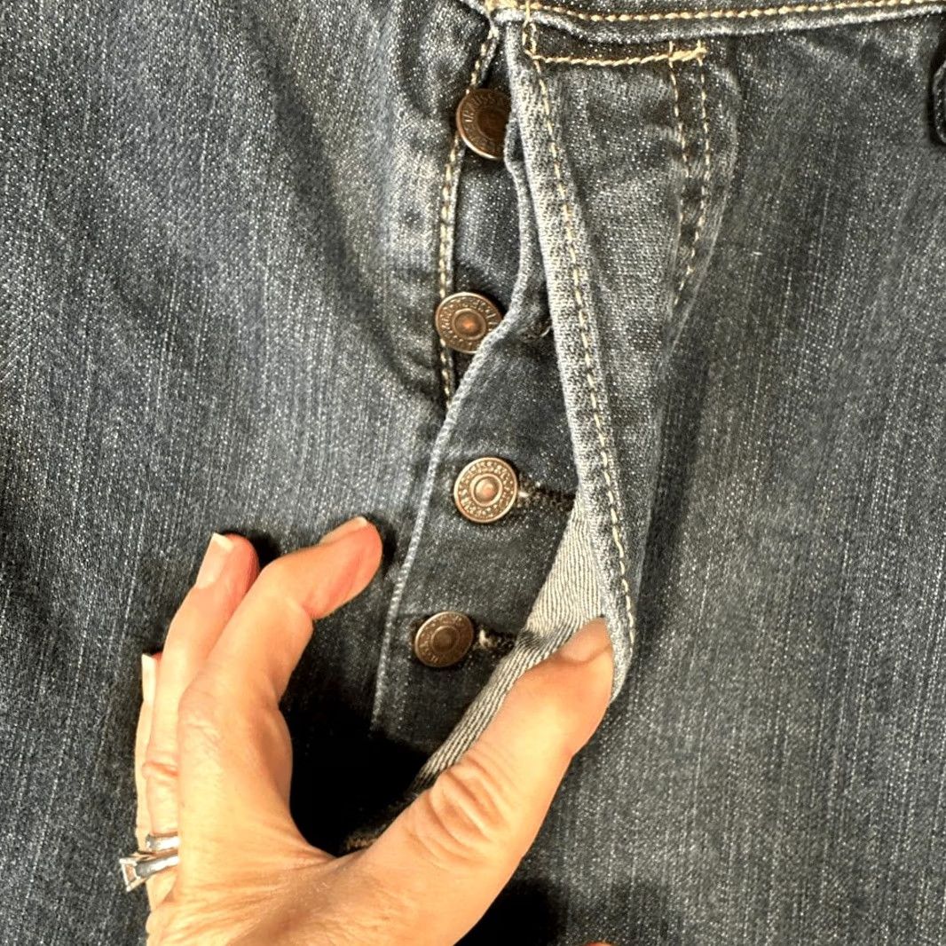 Levi's VINTAGE Levi’s 501 Jeans Mens 38 Blue Original Fit Buttonfly Denim Cotton Hemmed Straight Mens Size US 38 / EU 54 - 3 Thumbnail