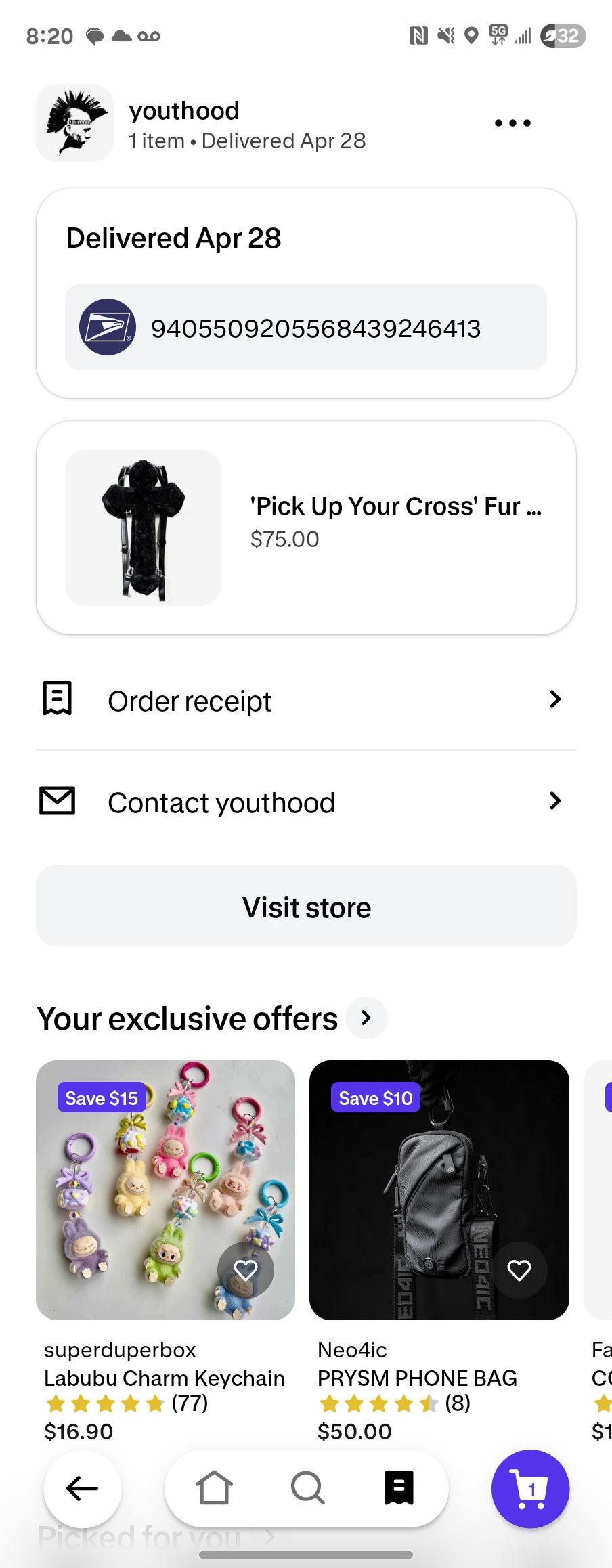Other Youth Hood Cross Bag Size ONE SIZE - 8 Thumbnail