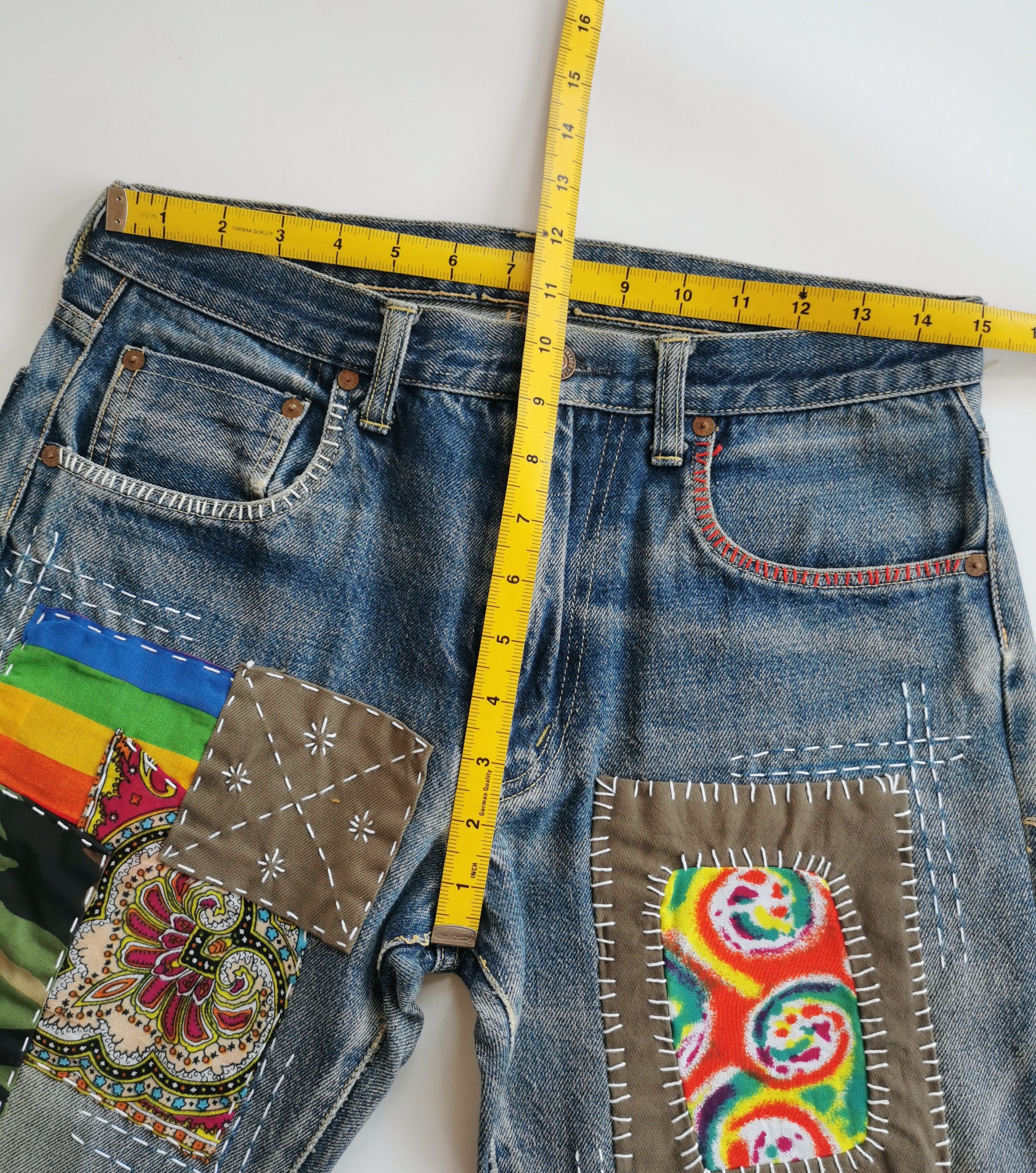 Kapital Go West Selvedge Patchwork Sashiko Size US 30 / EU 46 - 8 Thumbnail