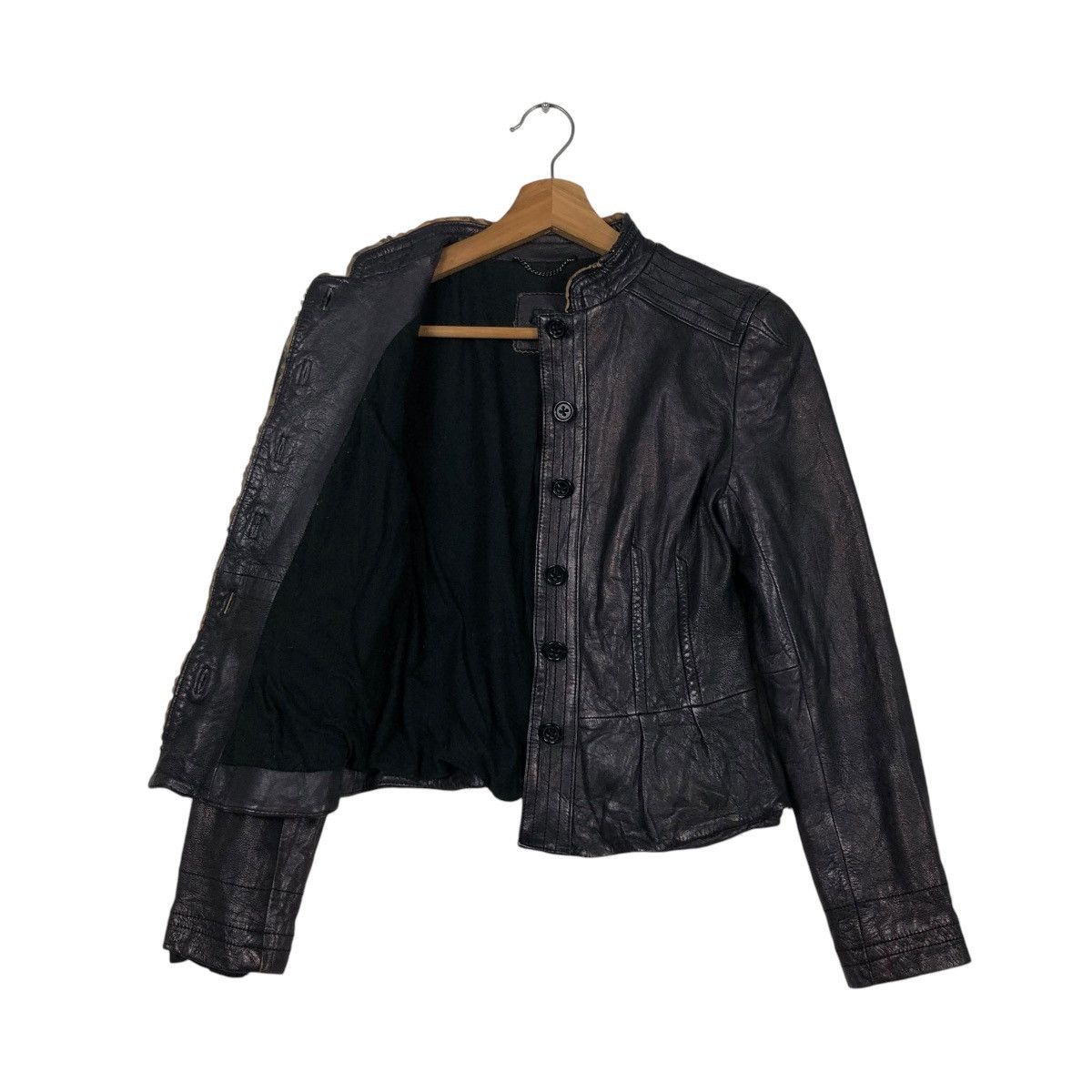 Hysteric Glamour CROPPED BIKER LEATHER JACKET BANANA REPUBLIC 14th ADDICTION Size US XS / EU 42 / 0 - 13 Thumbnail
