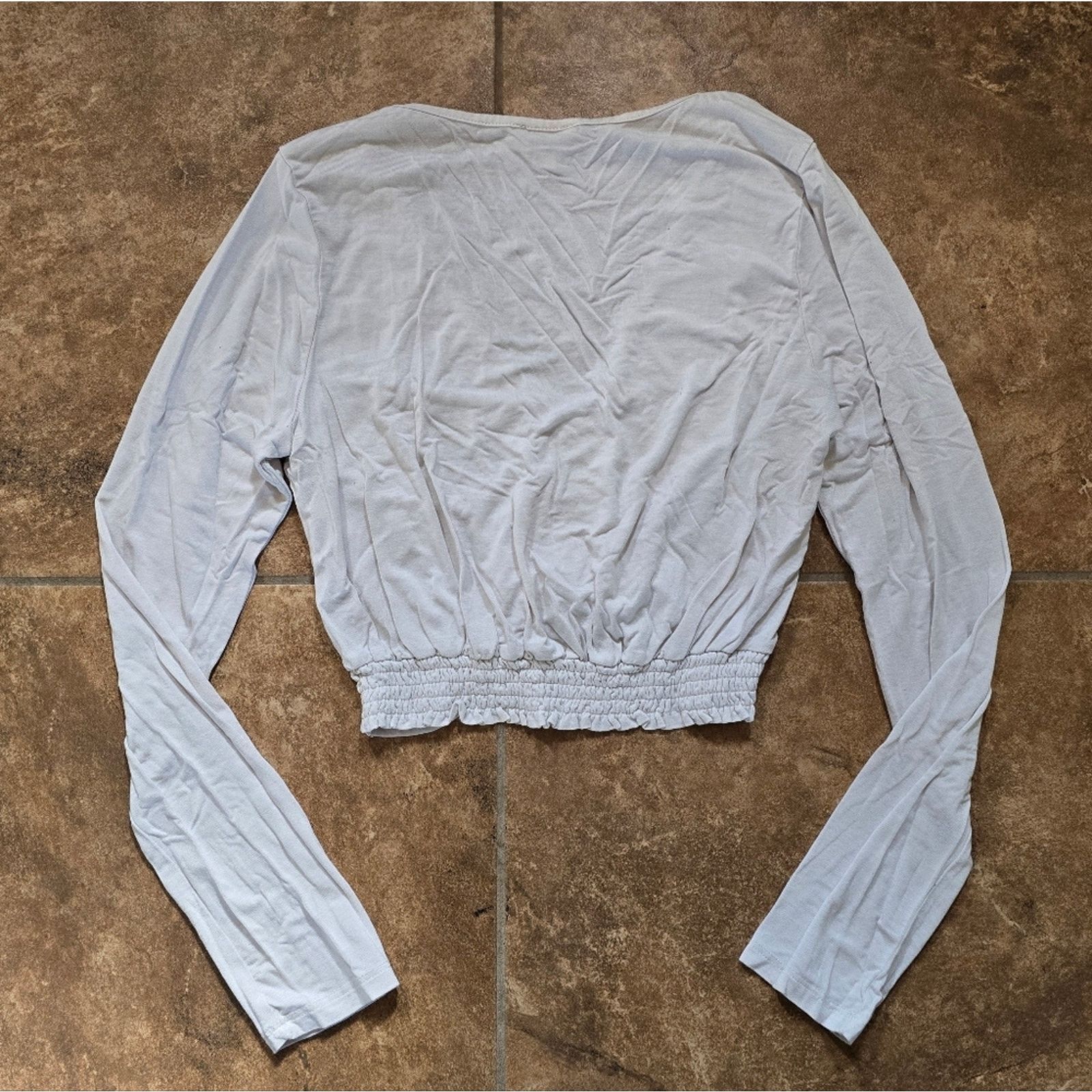 Other White Cropped LoveJ Long Sleeve Size L / US 10 / IT 46 - 2 Thumbnail