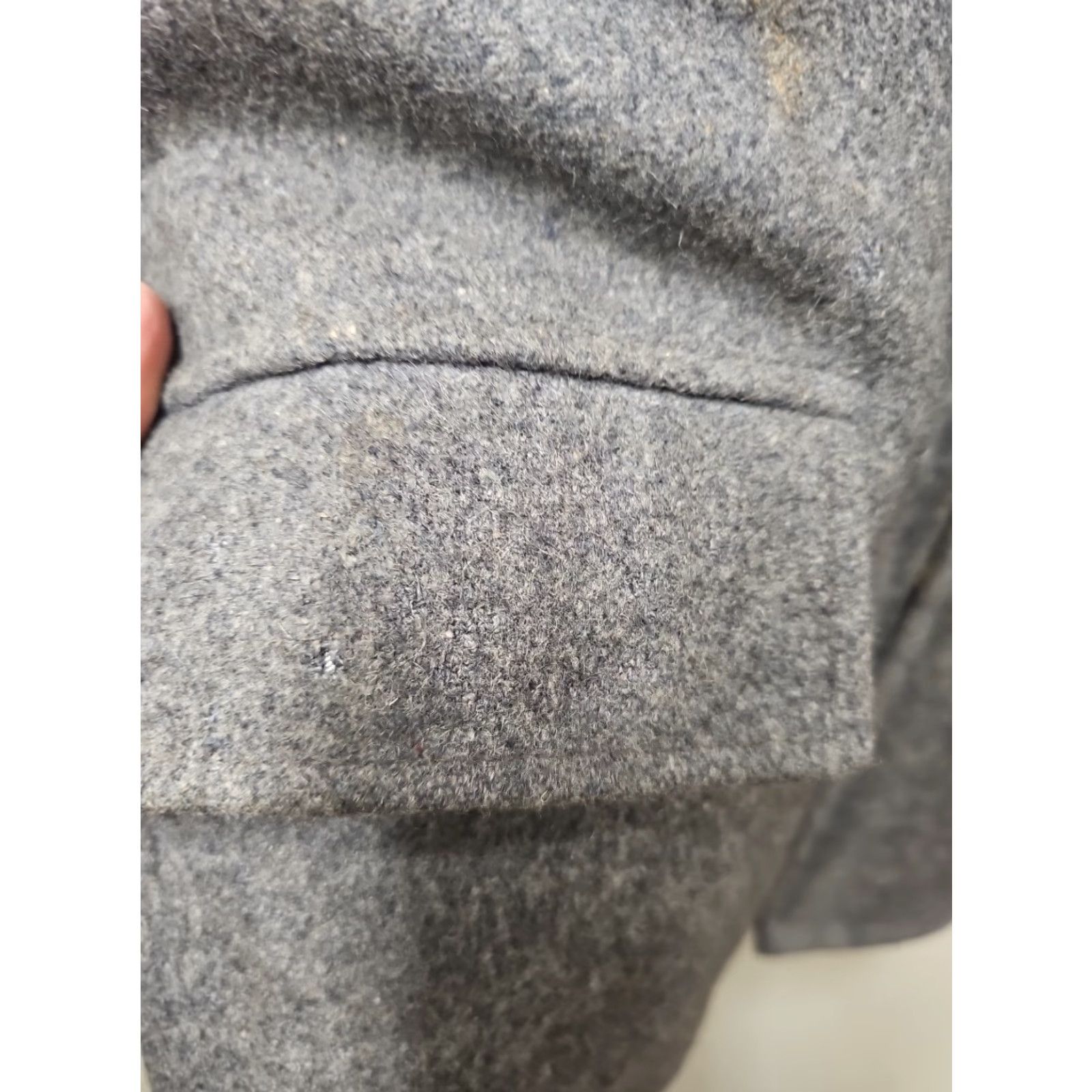 J Brand VINTAGE Buck Skein Brand Wool Thermalized Coat Jacket Outdoor 38 Gray 1950s Rockabilly Mens Size US XXS / EU 40 - 5 Thumbnail
