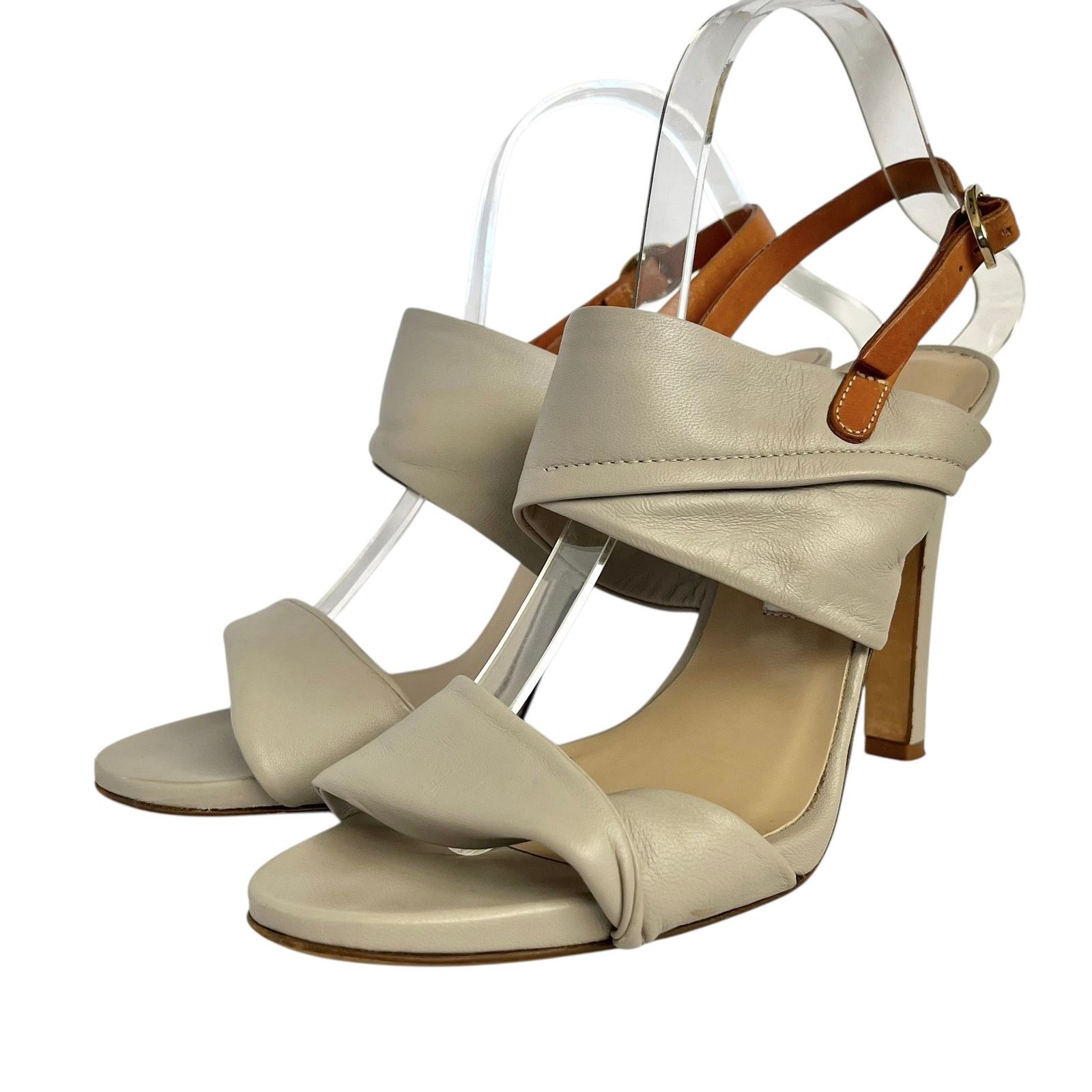 Diane von Furstenberg Diane Von Furstenberg Jacey Leather Slingback Sandals Heels Size US 7 / IT 37 - 2 Thumbnail