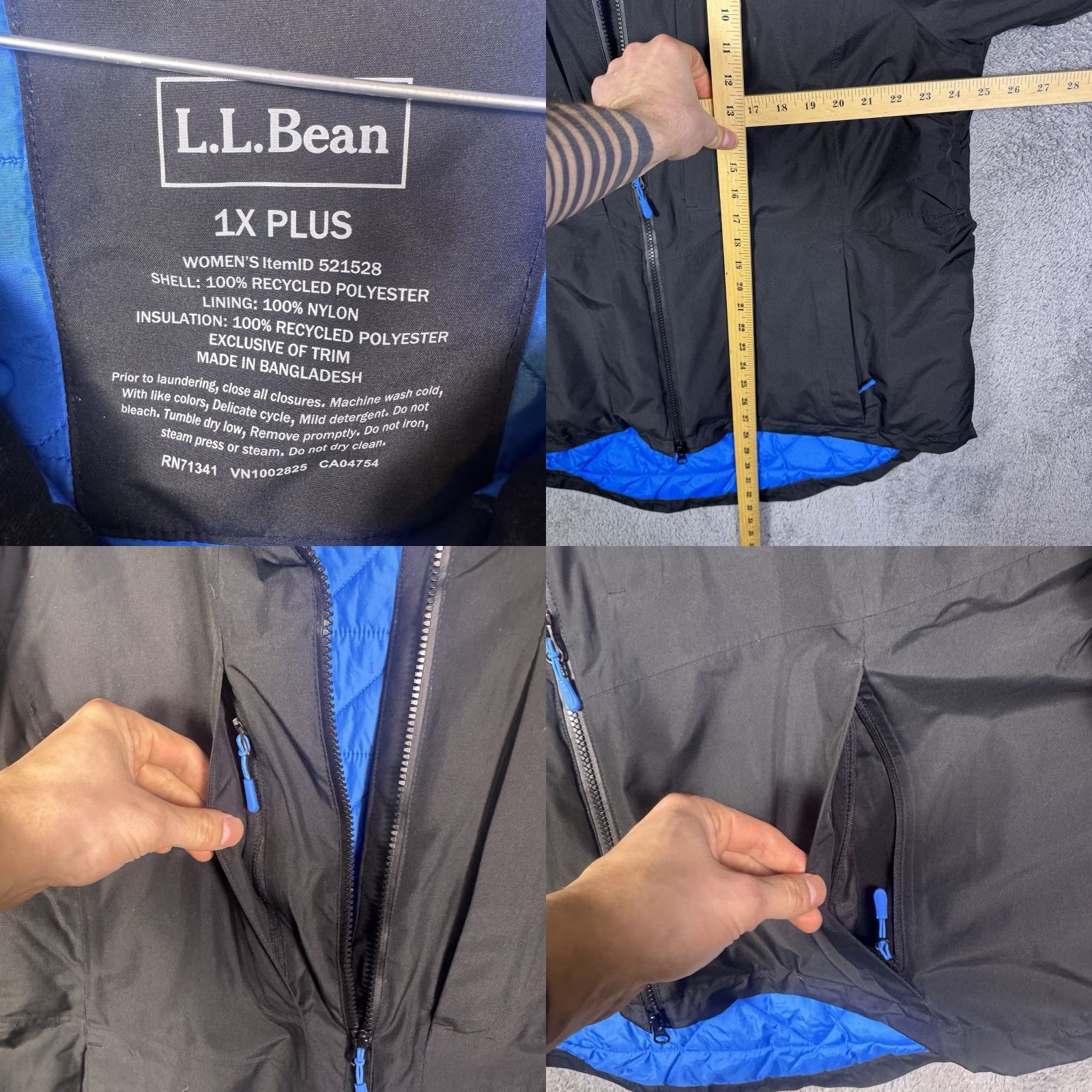 Vintage VINTAGE LL Bean Wildcat Jacket Womens 1X Plus Waterproof Tek Ski Parka Primaloft 521528 Size XL / US 12-14 / IT 48-50 - 8 Thumbnail