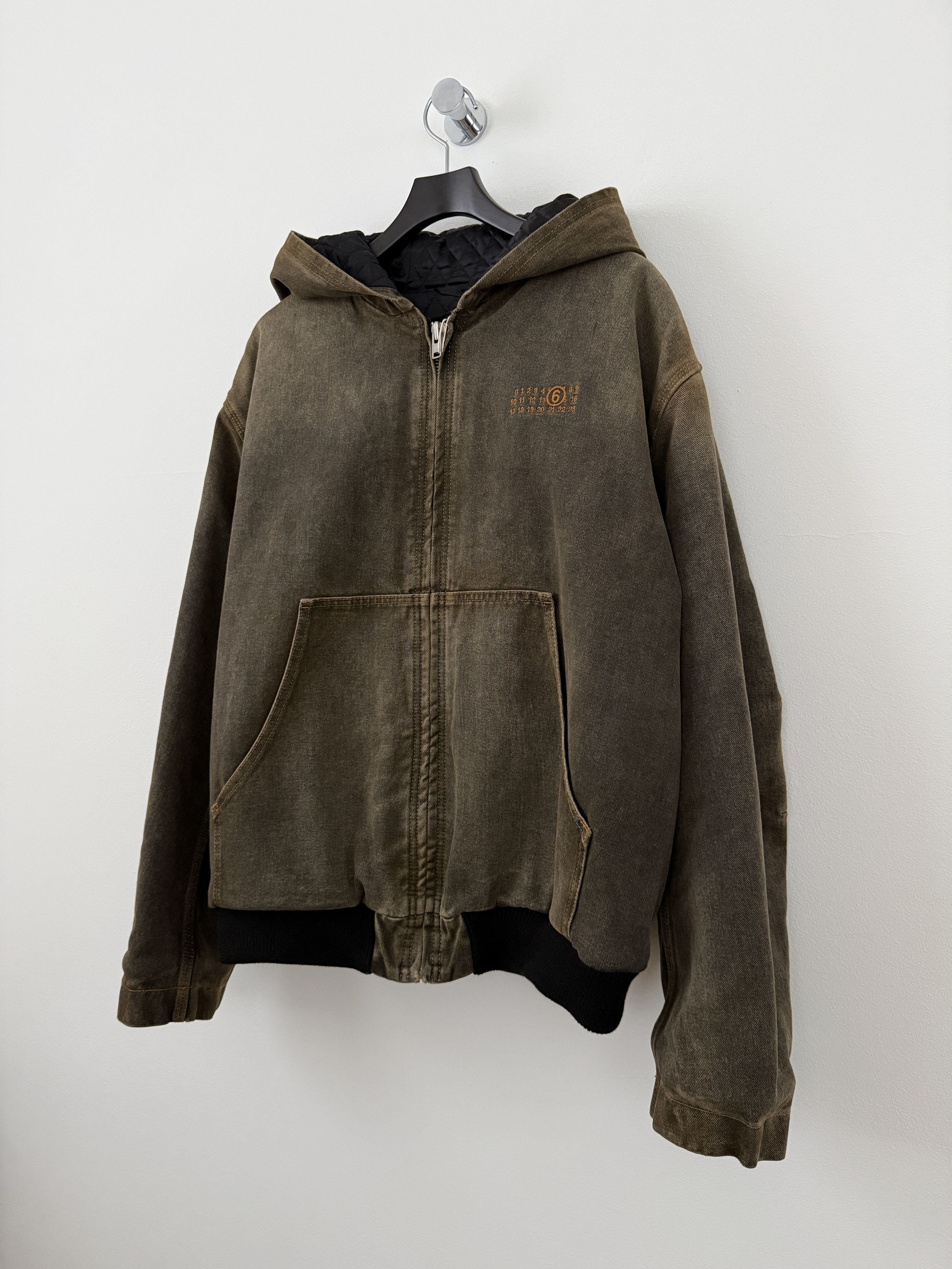 Maison Margiela MM6 Brown Denim Hooded Zip-Up Jacket Size US S / EU 44-46 / 1 - 4 Thumbnail