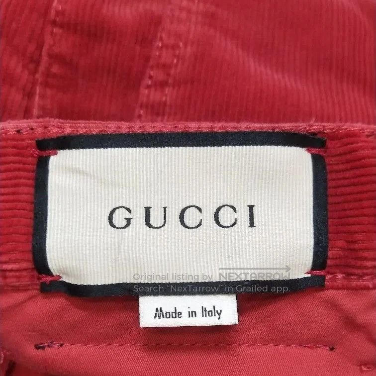 Gucci Gucci Men's Logo Cotton Red Pants 29. Size US 29 - 3 Thumbnail