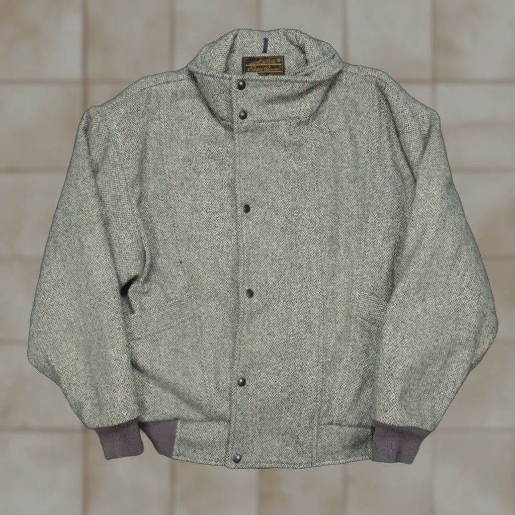 Eddie Bauer VINTAGE Eddie Bauer Jacket Mens Medium Gray Wool Full Zip Snap Thinsulate Size US M / EU 48-50 / 2 - 1 Thumbnail