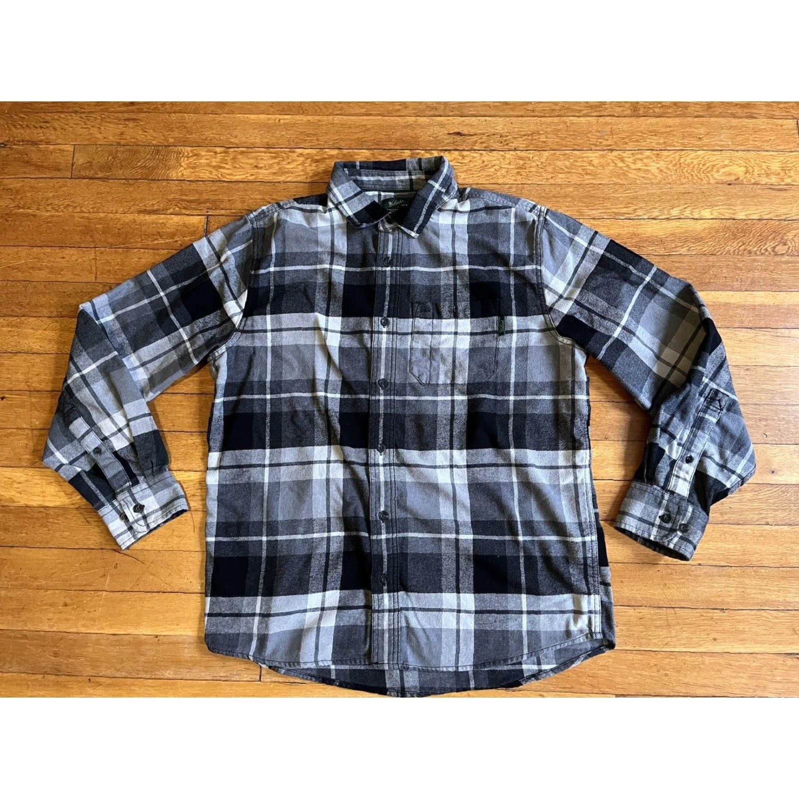 Vintage Woolrich Shirt Men’s Large Black White Plaid Size US L / EU 52-54 / 3 - 2 Thumbnail