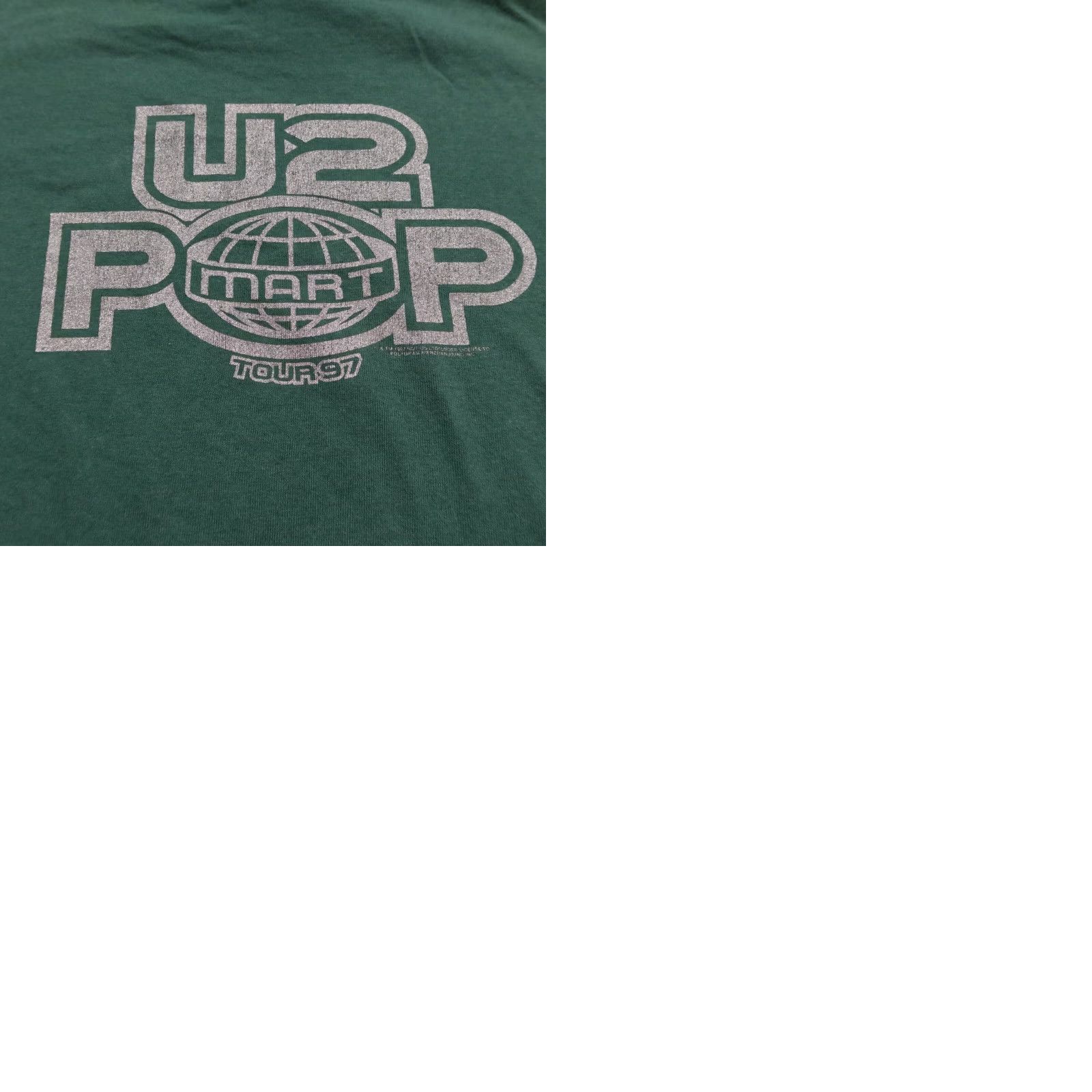 POP MART Vintage U2 Popmart Tour Shirt XL Size Men Green XS? Size US XL / EU 56 / 4 - 9 Thumbnail