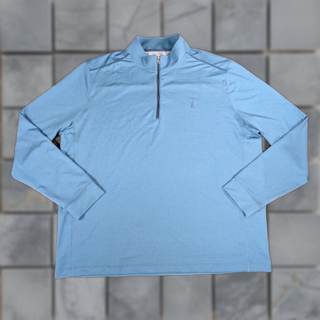 johnnie-O Johnnie-O Lammie 1/4 Zip Prep-Formance Pullover Top Men's XL Blue Logo Stretch Size US XL / EU 56 / 4 - 1 Thumbnail