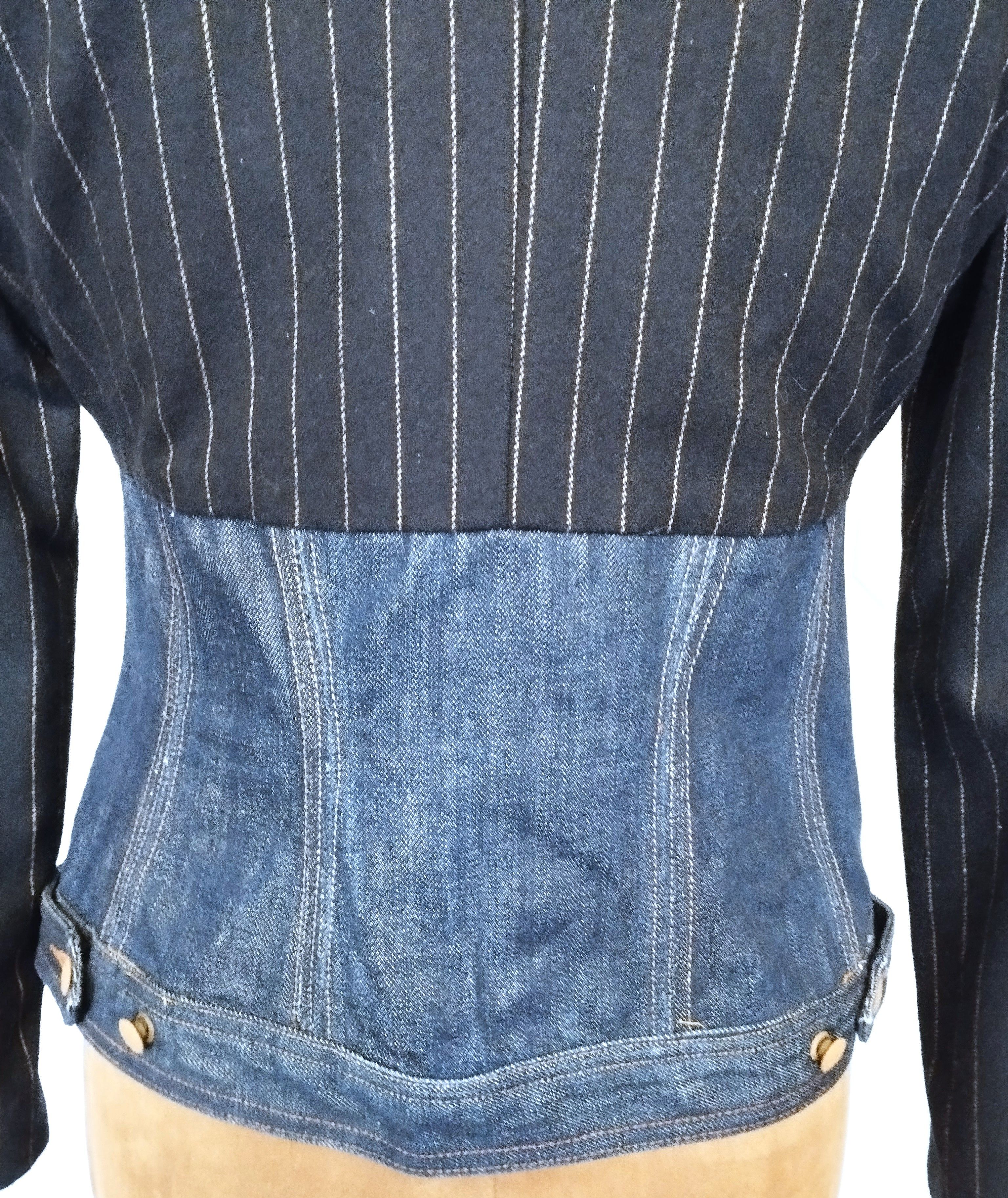 Jean Paul Gaultier Veste Laine Denim T S/M