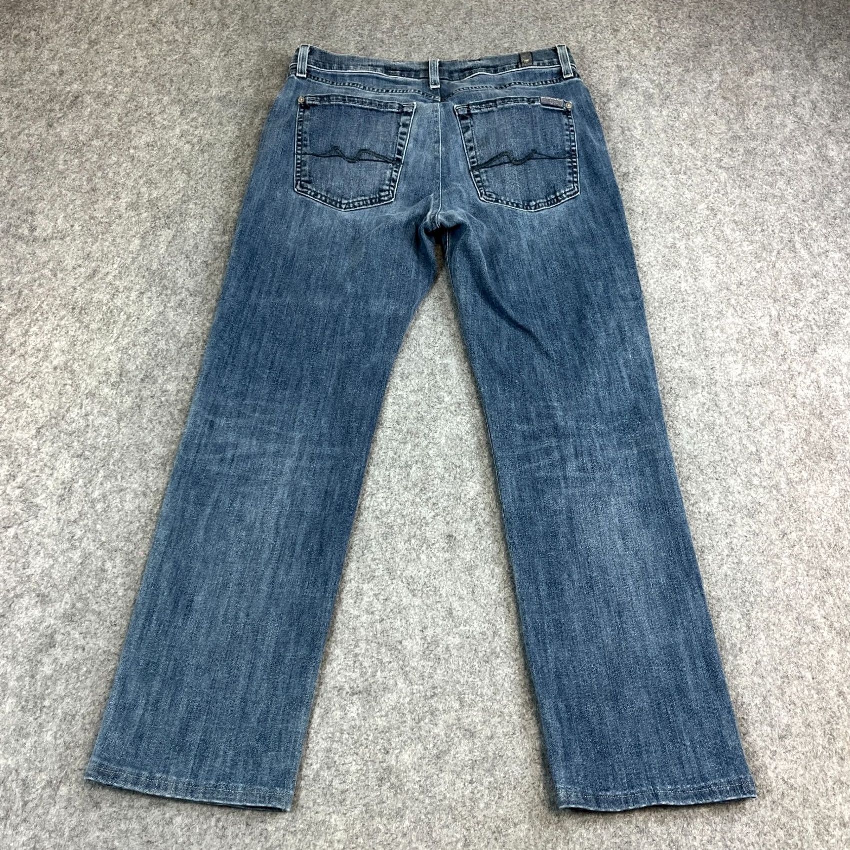 7 For All Mankind 7 For All Mankind Slimmy Jeans Slim Tapered 30 Regular Mens Denim Blue Mid Wash 7 For All Mankind Jeans Size US 30 / EU 46 - 2 Thumbnail