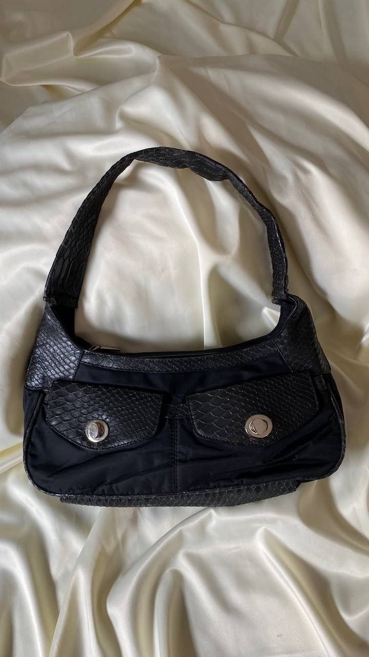 Vintage Vintage leatherette black shoulder bag Size ONE SIZE - 2 Thumbnail