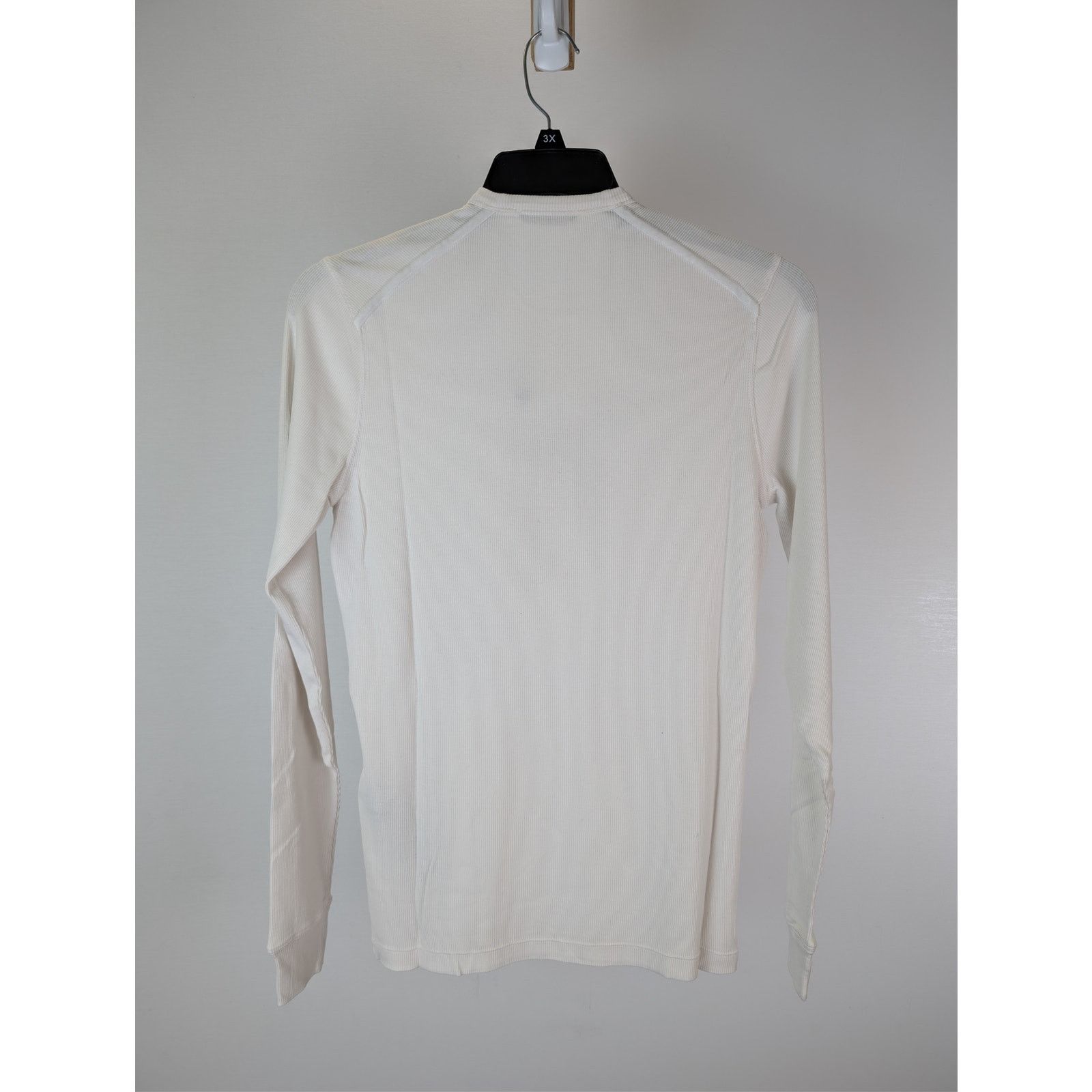Tom Ford o1rshd1 Ribbed Henley Shirt Sweatshirt T-Shirt in Chalk 58 Size US XXL / EU 58 / 5 - 17 Thumbnail