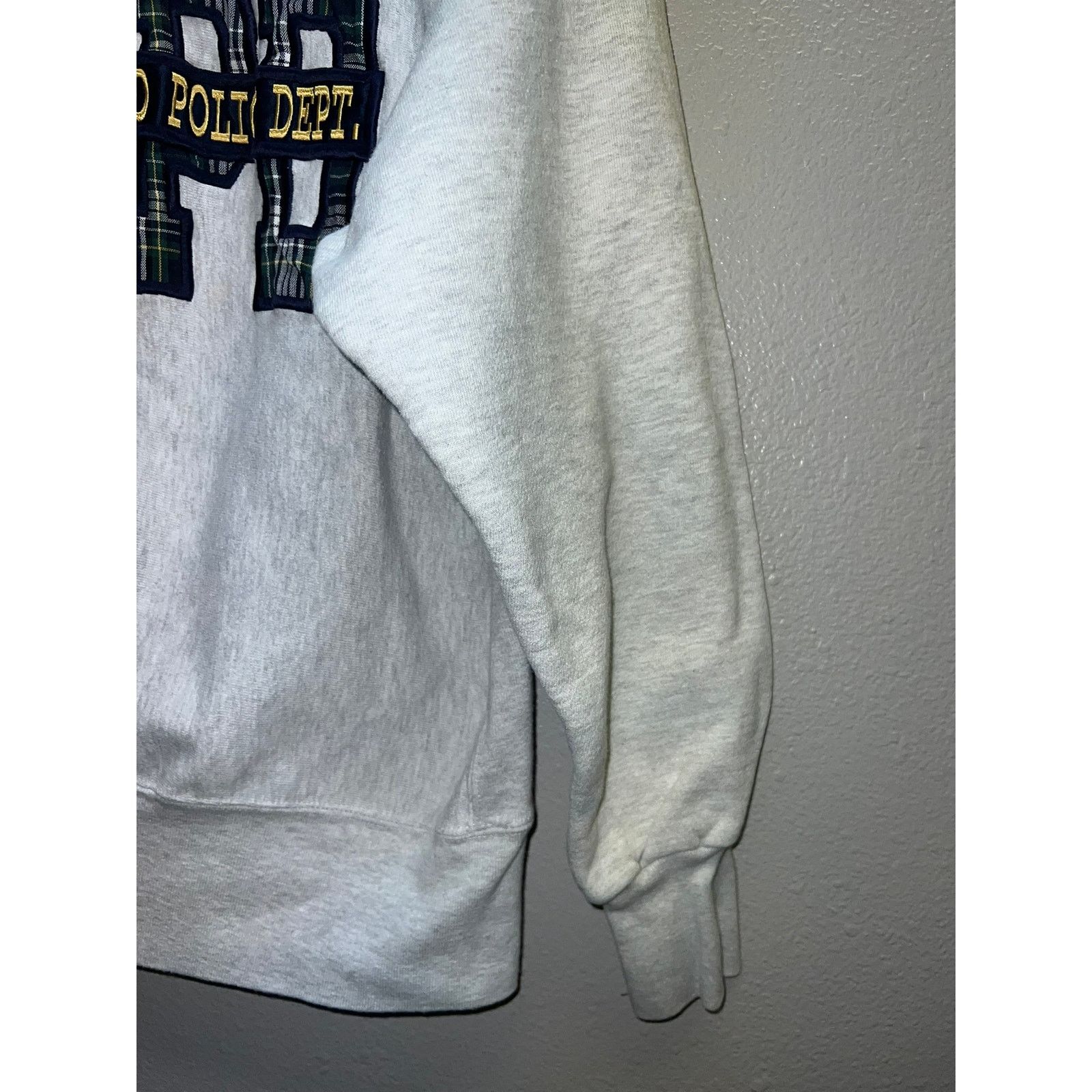 Vintage Vintage Police Gray Sweatshirt Weave Sweats Crewneck 90s L Size US L / EU 52-54 / 3 - 5 Thumbnail