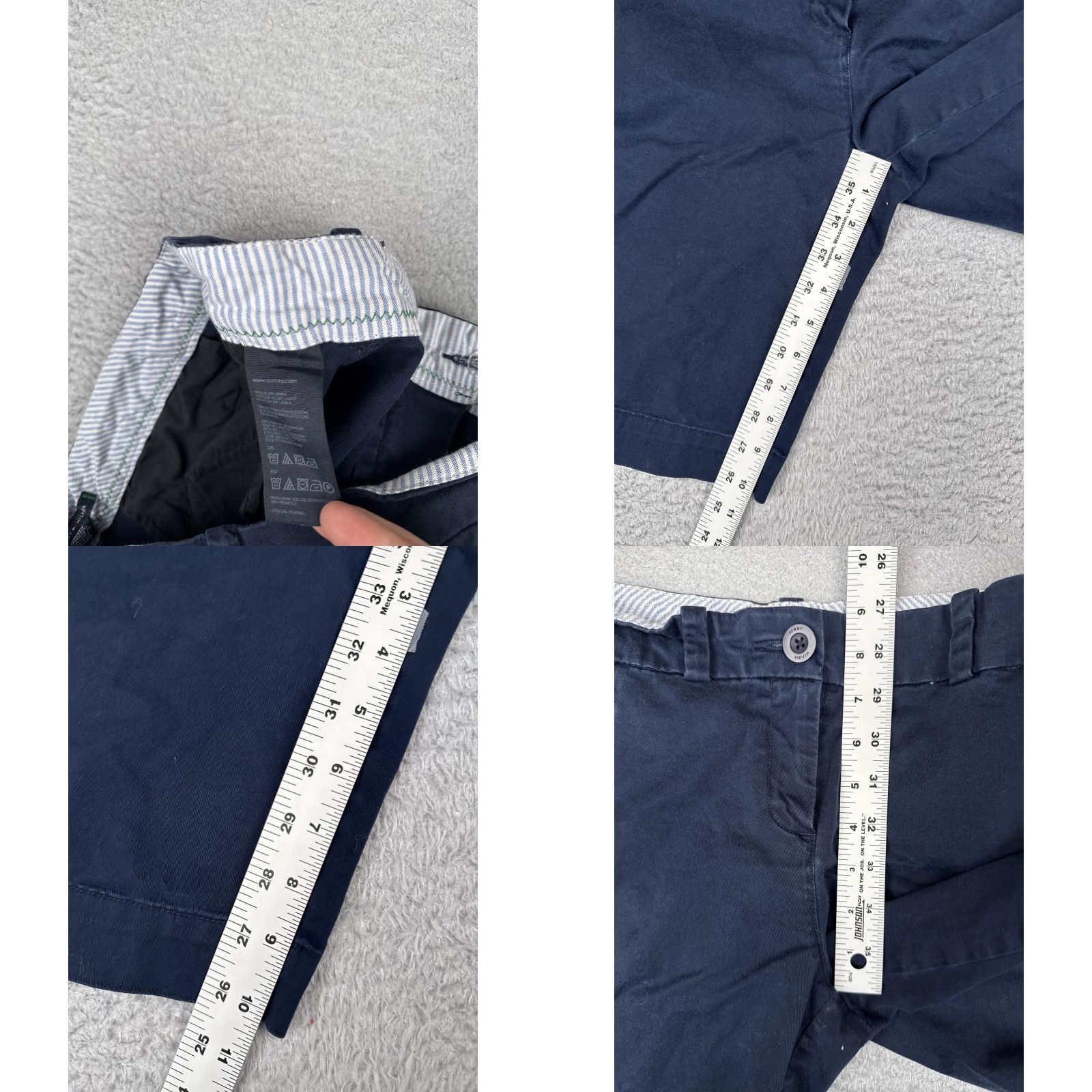 Tommy Hilfiger Tommy Hilfiger Shorts Womens 10 Blue Chino Twill Flat Front Casual Summer 32x10 Size 32" / US 10 / IT 46 - 8 Thumbnail