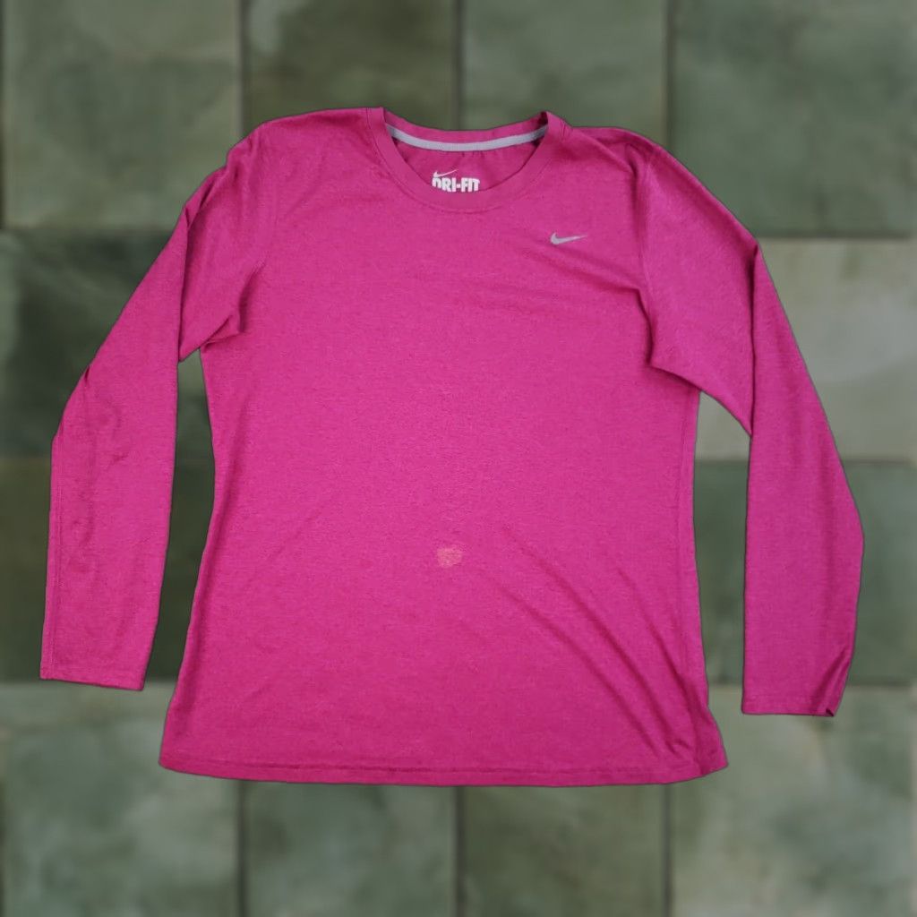 Nike Nike Dri-Fit Long Sleeve Crew Neck T-Shirt Women's Large Purple Size L / US 10 / IT 46 - 1 Thumbnail