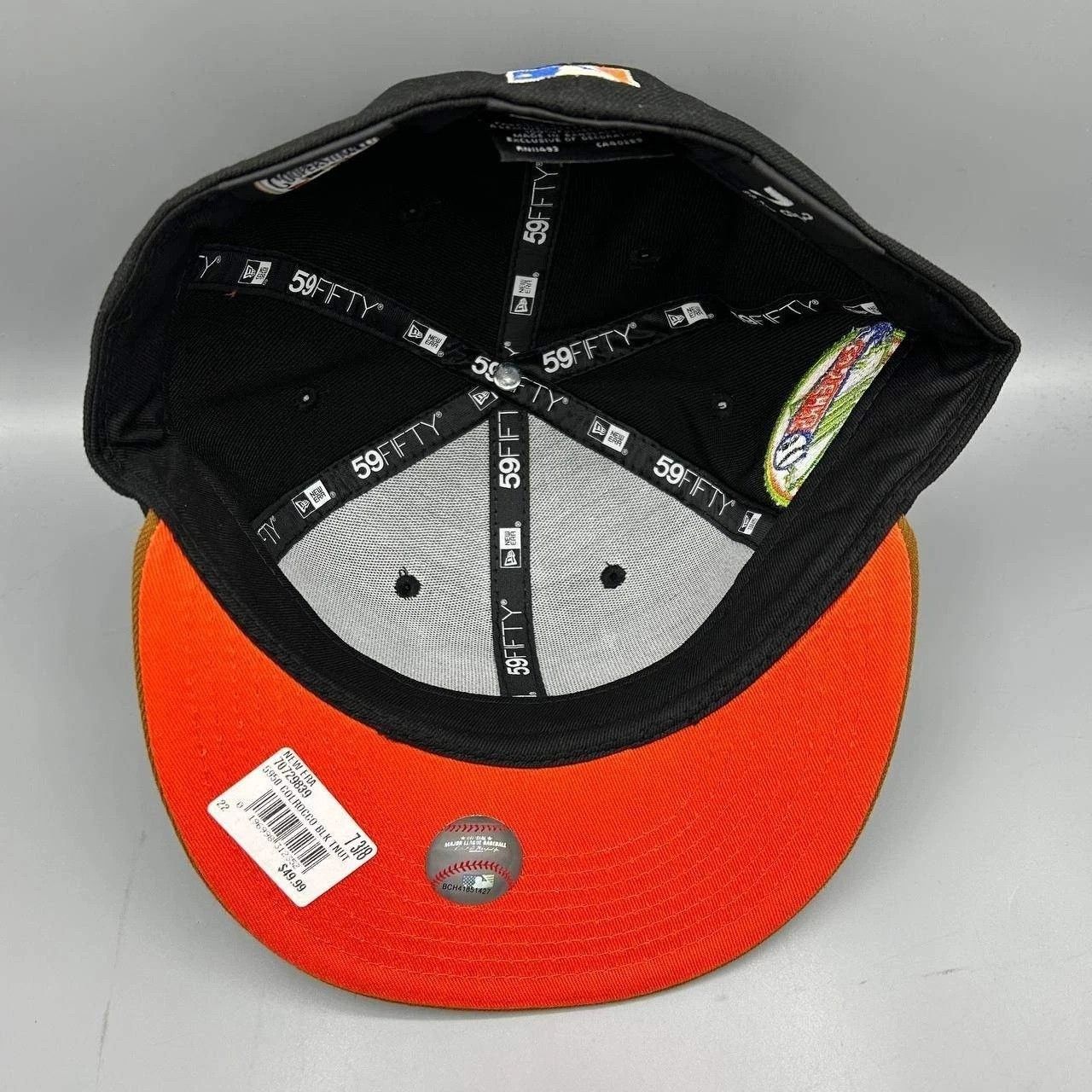 New Era Colorado Rockies Hat Men 7 3/8 Black Brown MLB Fitted Cap Size ONE SIZE - 3 Thumbnail
