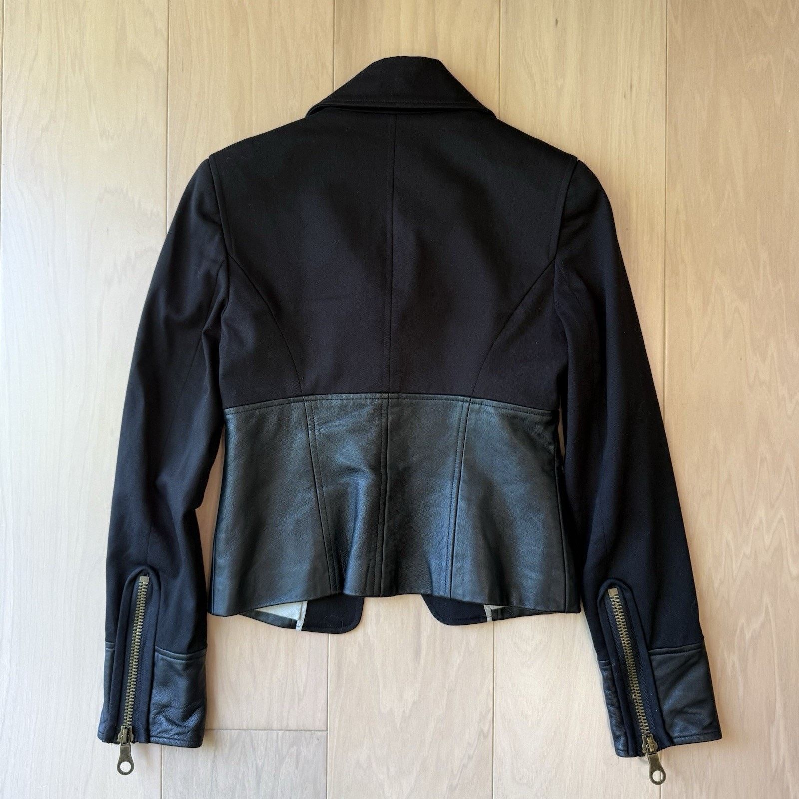 L.A.M.B. L.A.M.B. Motorcycle Jacket Women's 2 Black Blazer Designer Size XS / US 0-2 / IT 36-38 - 8 Thumbnail