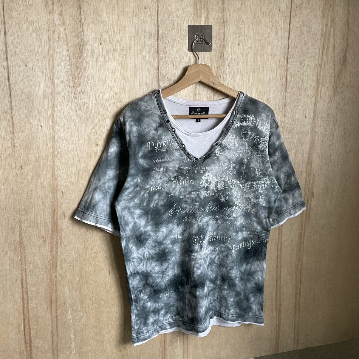 If Six Was Nine SICK JAPANESE GOTHIC WESTERN ROCK SHORTLEEVE DOUBLE LAYER Size US L / EU 52-54 / 3 - 2 Thumbnail