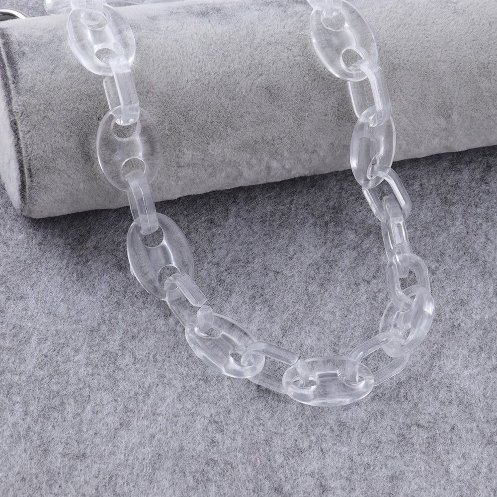Jewelry New Transparent Acrylic Chain Necklace Size ONE SIZE - 3 Thumbnail