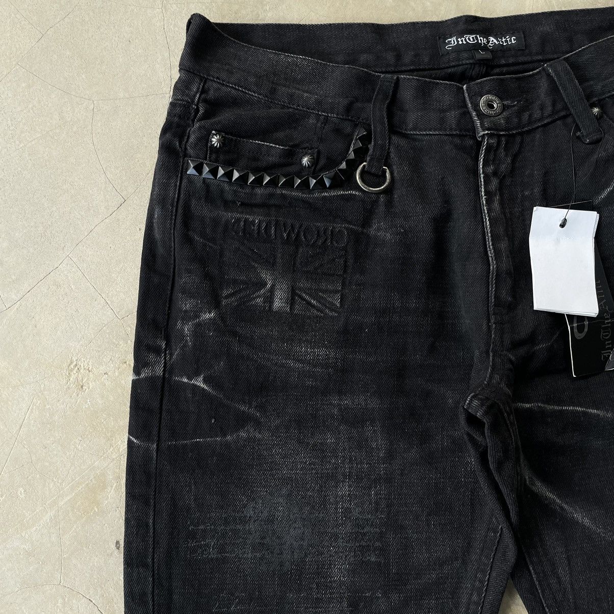 Le Grande Bleu (L.G.B.) IN THE ATTIC ARCHIVE GOTHIC PUNK CROSS POEM BLACK DENIM JEAN Size US 32 / EU 48 - 5 Thumbnail
