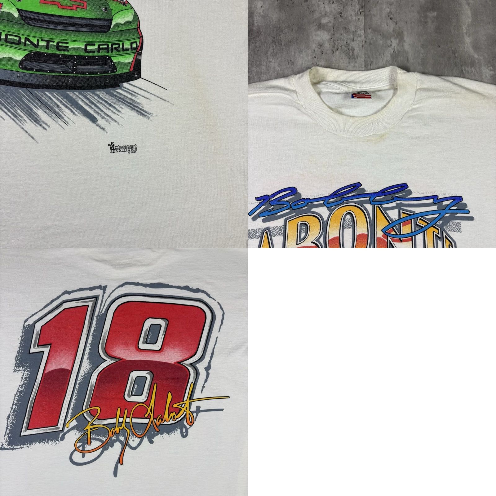 Chase Authentics VINTAGE Bobby Lobonte T Shirt Nascar Racing Double Sided Graphic Adult XL White Cotton Chase Authentics Mens Shirt Size US XL / EU 56 / 4 - 8 Thumbnail