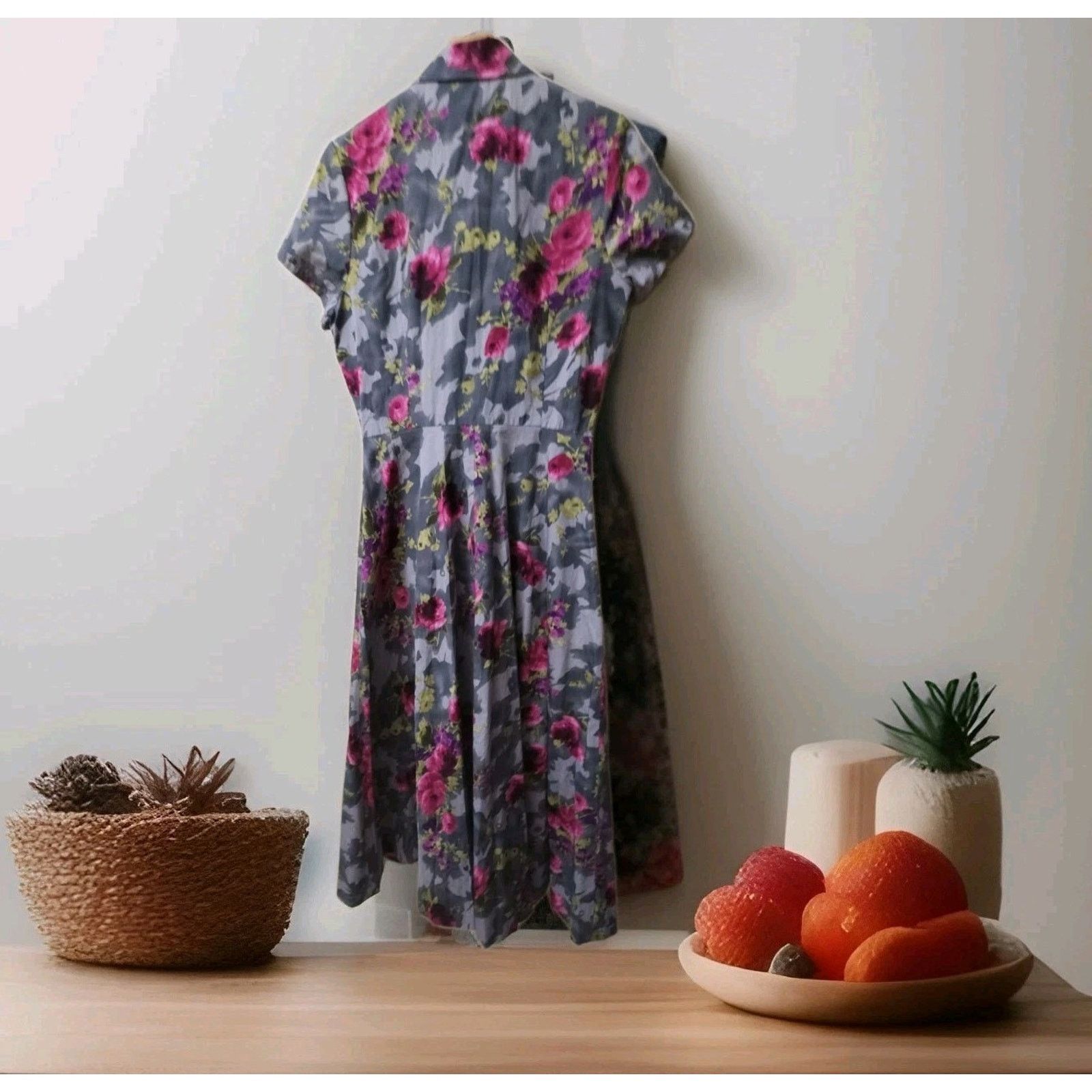 J. Peterman J Peterman Short Sleeve 1947 Floral Max Cotton dress Size L / US 10 / IT 46 - 4 Thumbnail