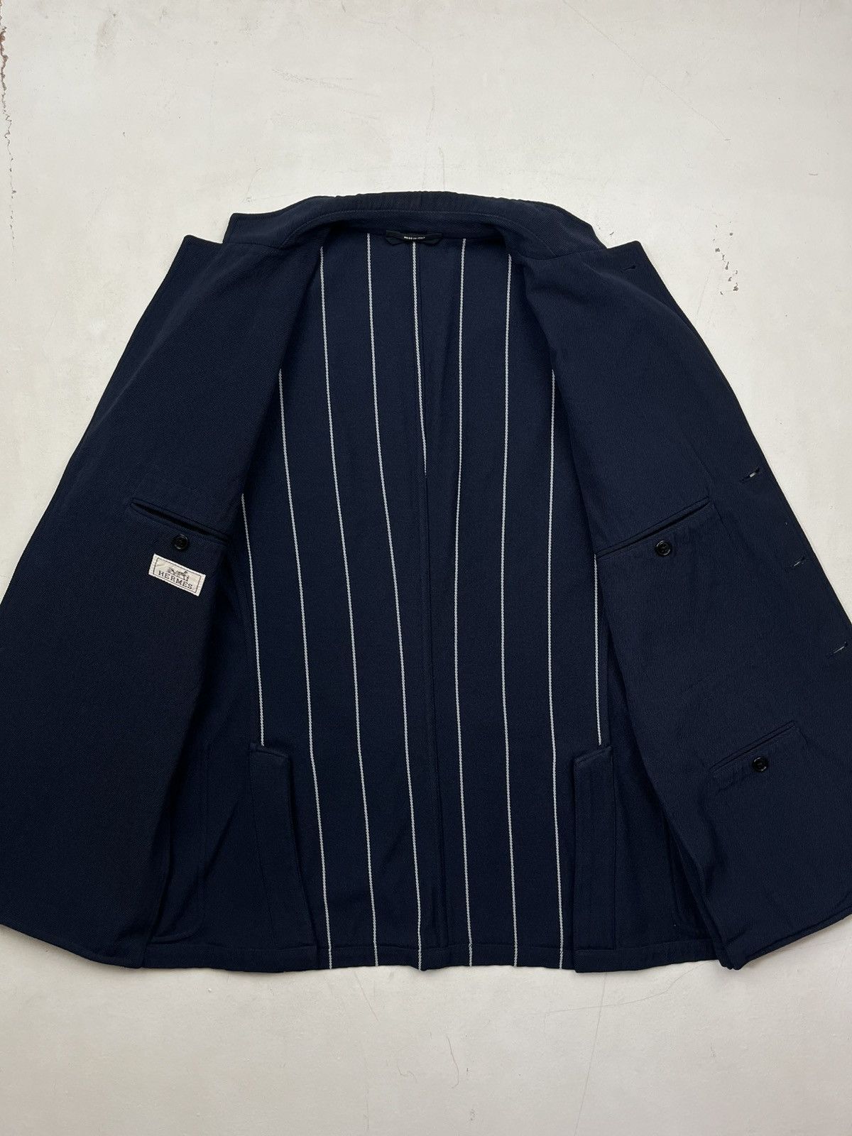 Hermes Vintage Hermès Striped Back Jacket Size XL / US 12-14 / IT 48-50 - 10 Thumbnail