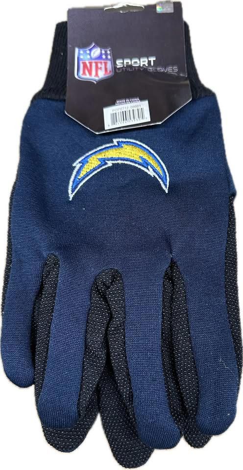 Designer Los Angeles Charger Football NFL Utility Work Grip Gloves Size ONE SIZE - 2 Thumbnail